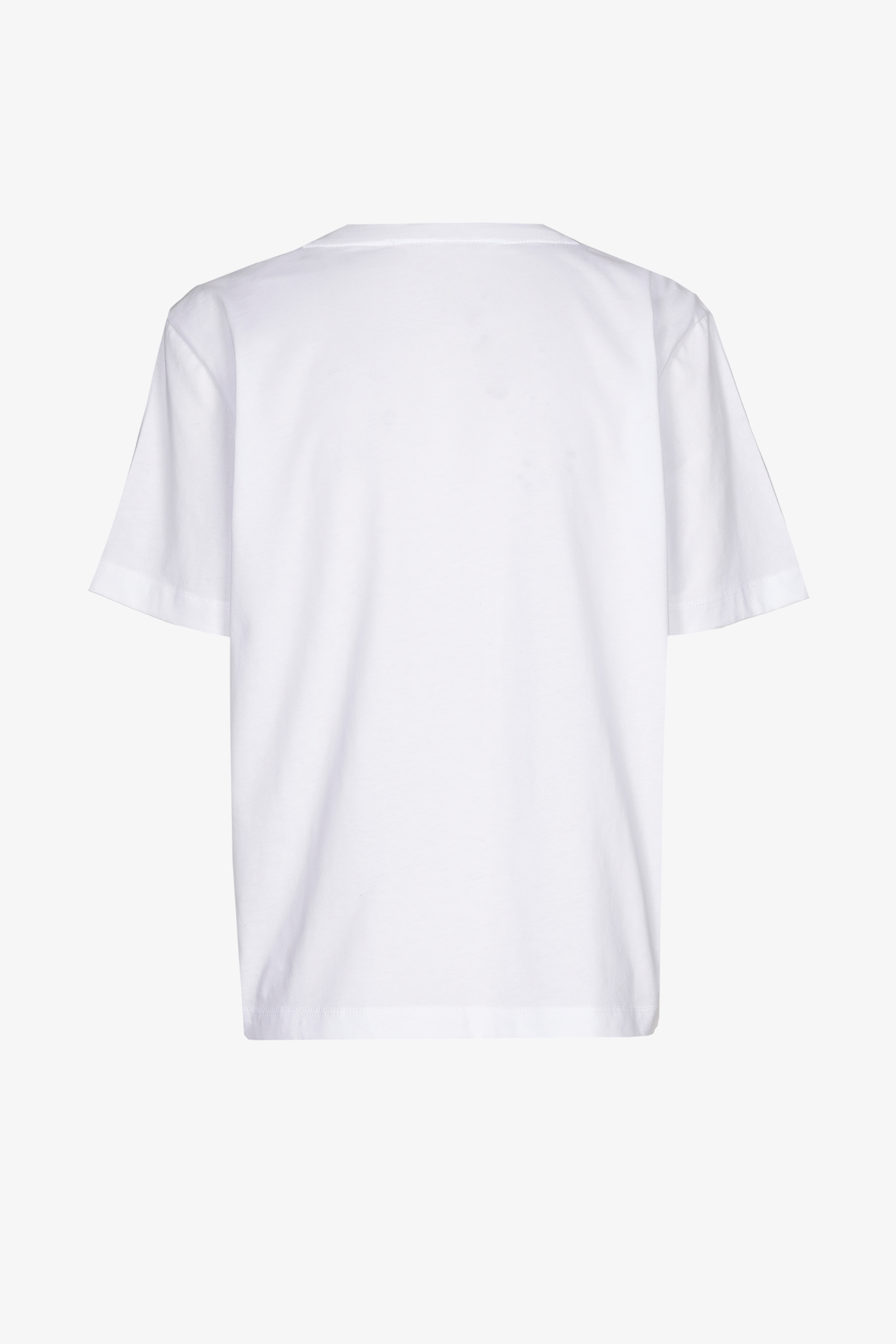 T-shirt with silver neckline