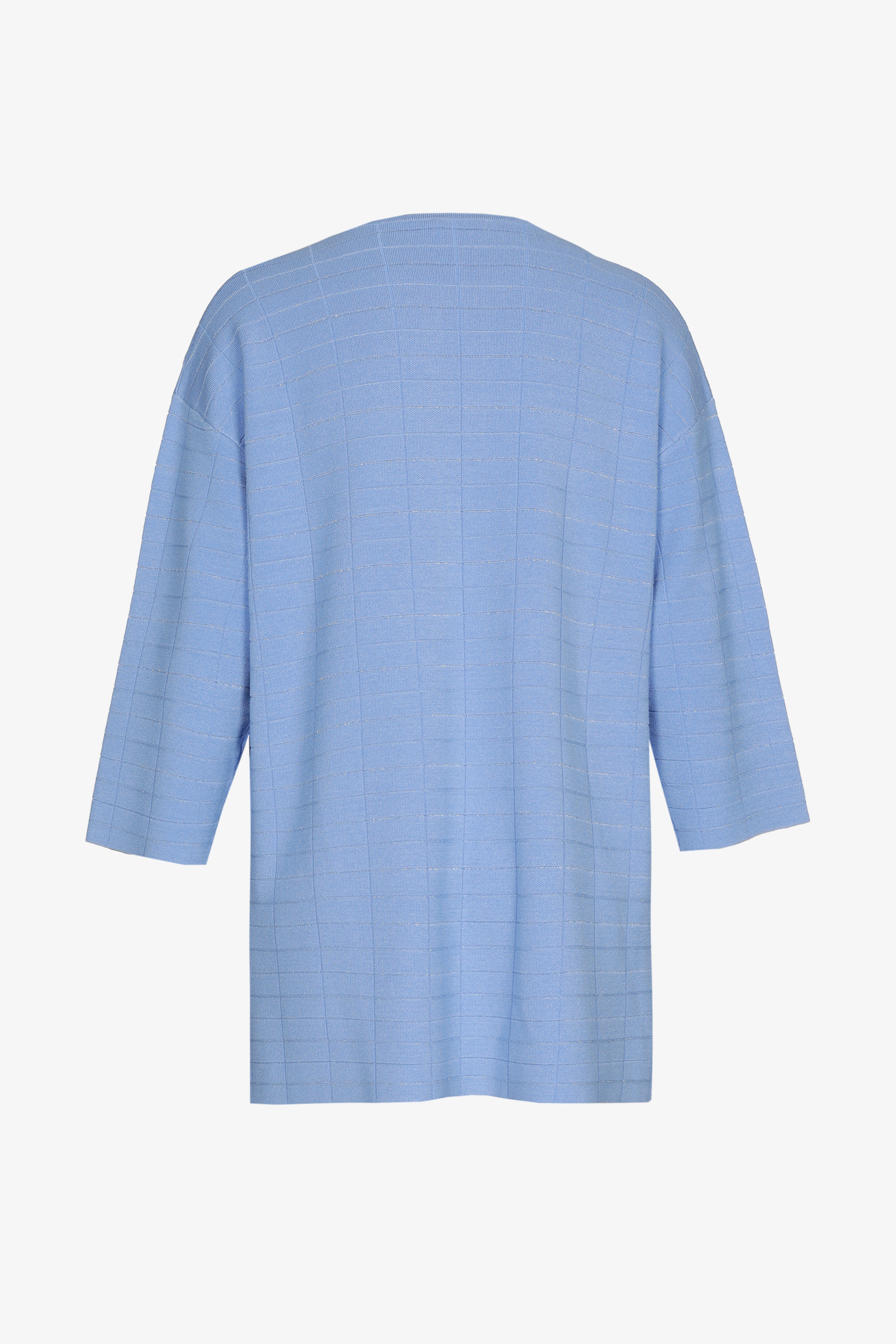 Langes Gilet mit Blockmuster