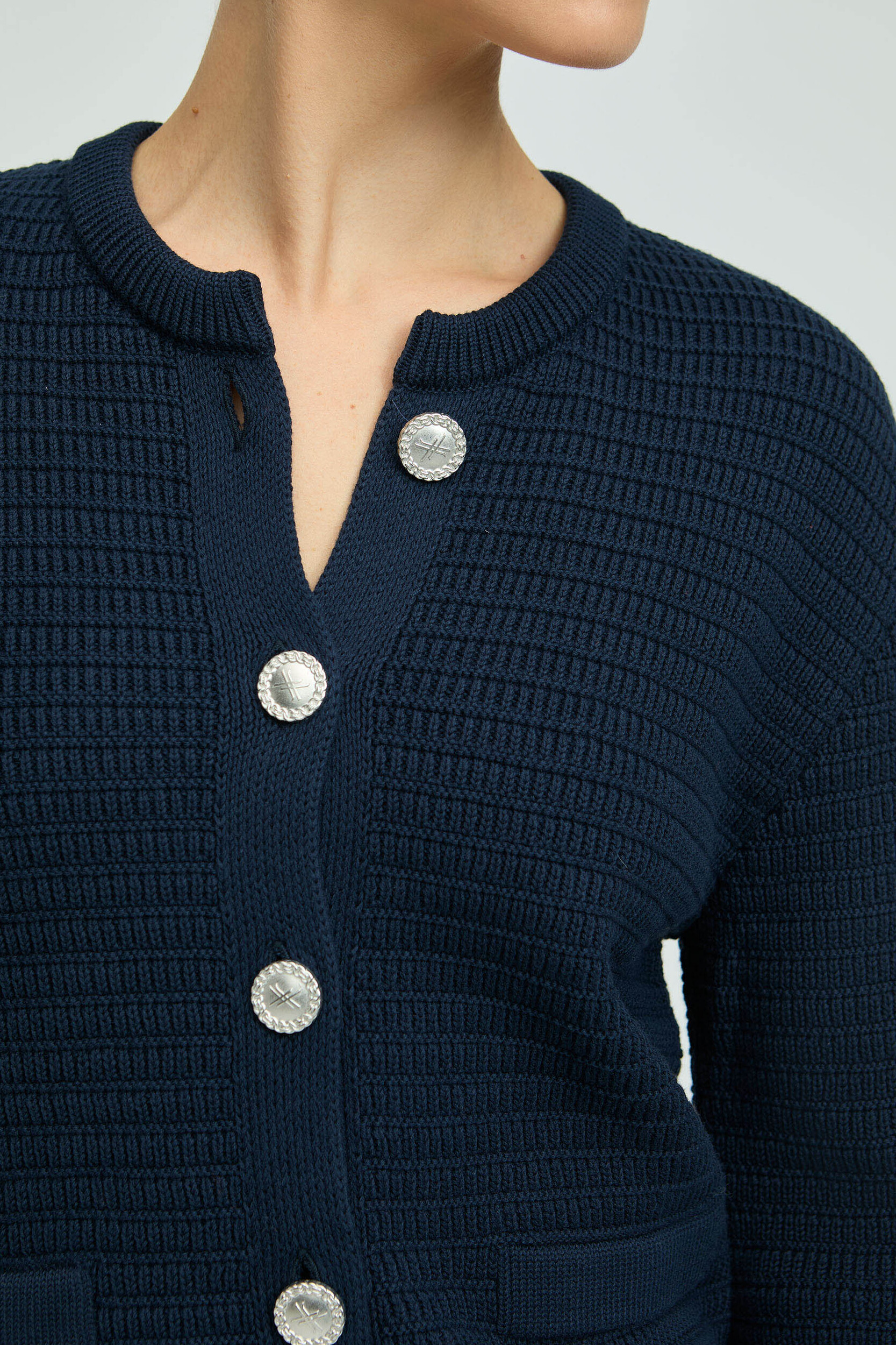 Veste en coton tricoté