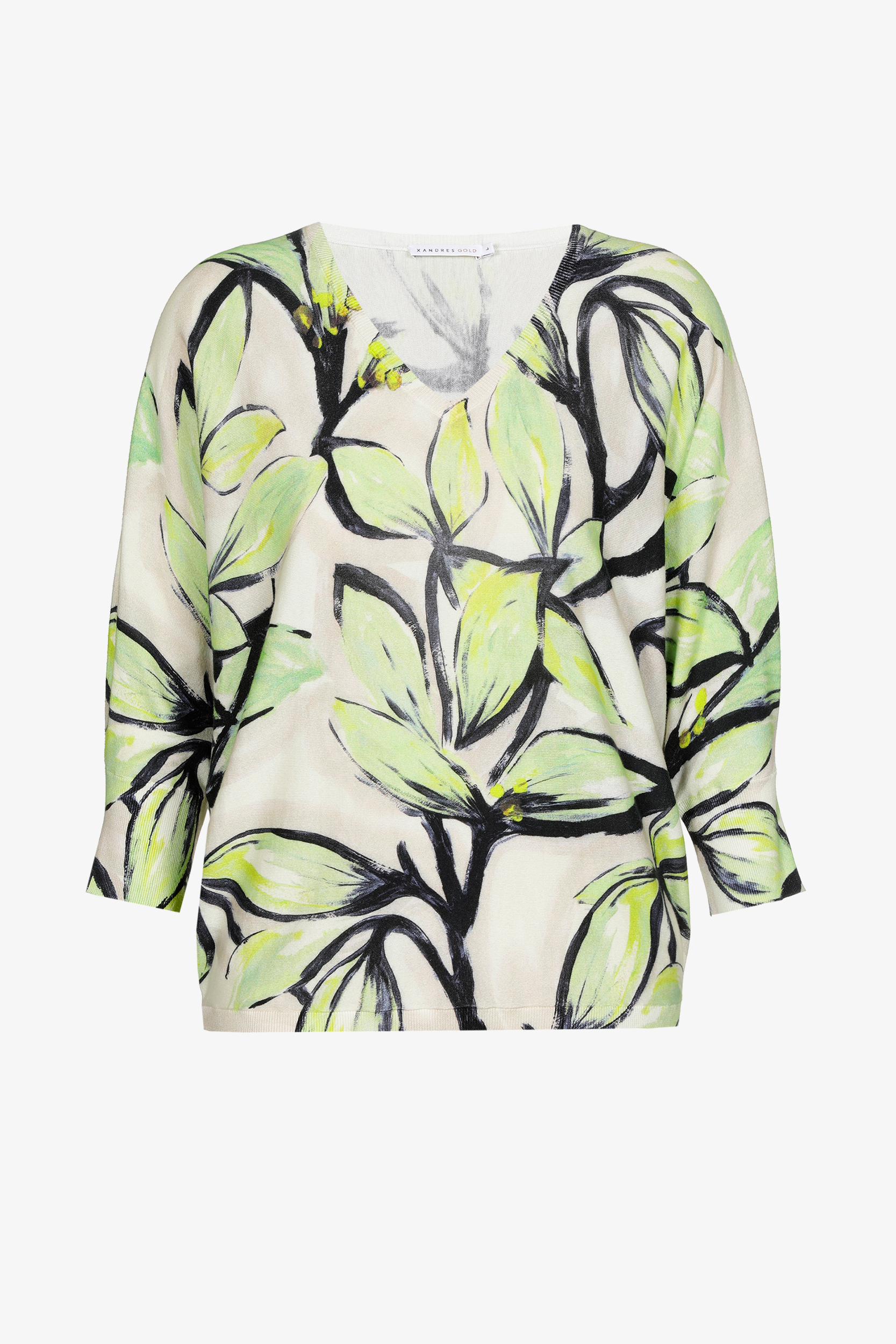 Pull en coton à motif floral