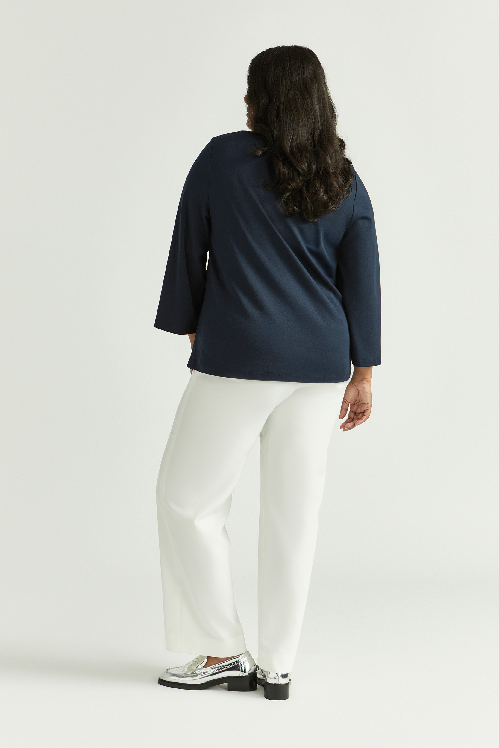 T-shirt met boothals