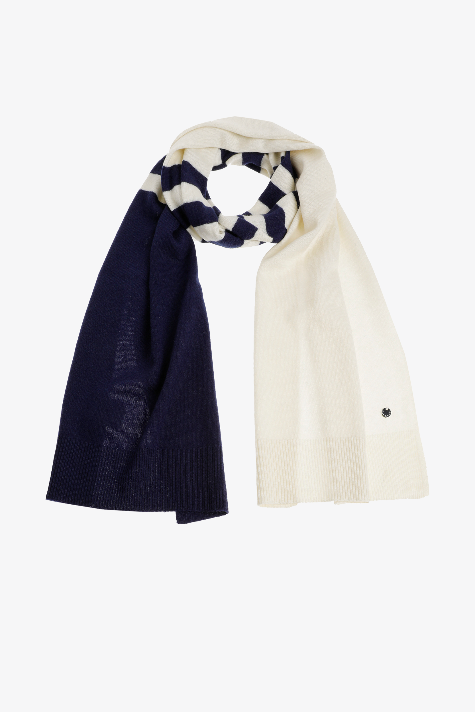 Gestreepte sjaal van cashmere