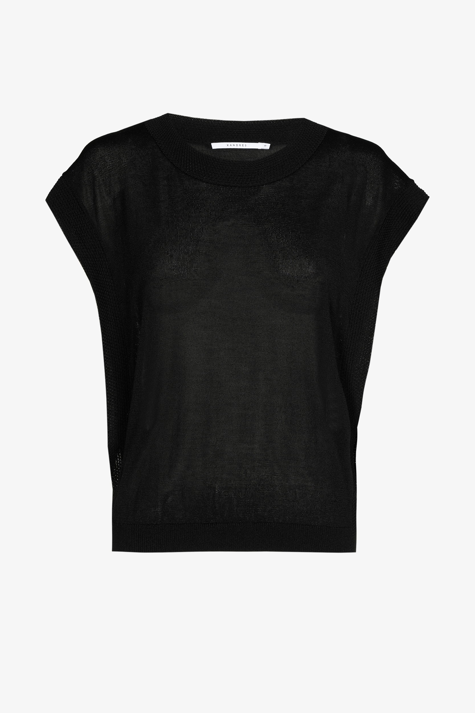 Sleeveless jumper with decorative hem