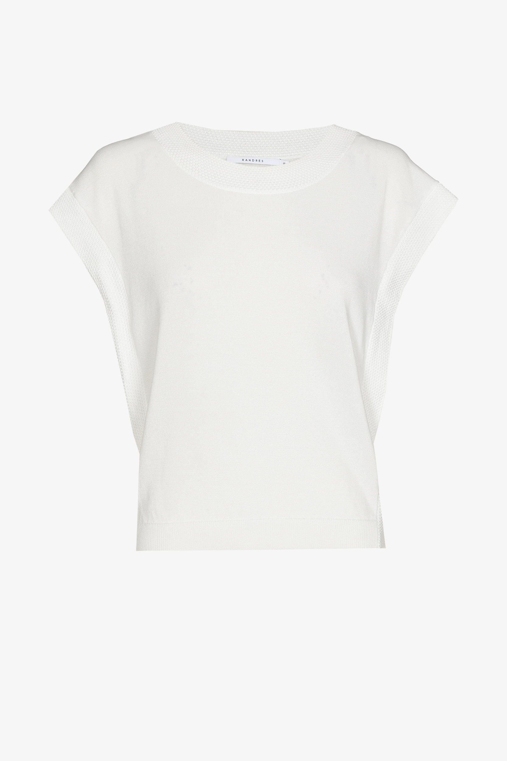 Mouwloze pull met fantasieboord
