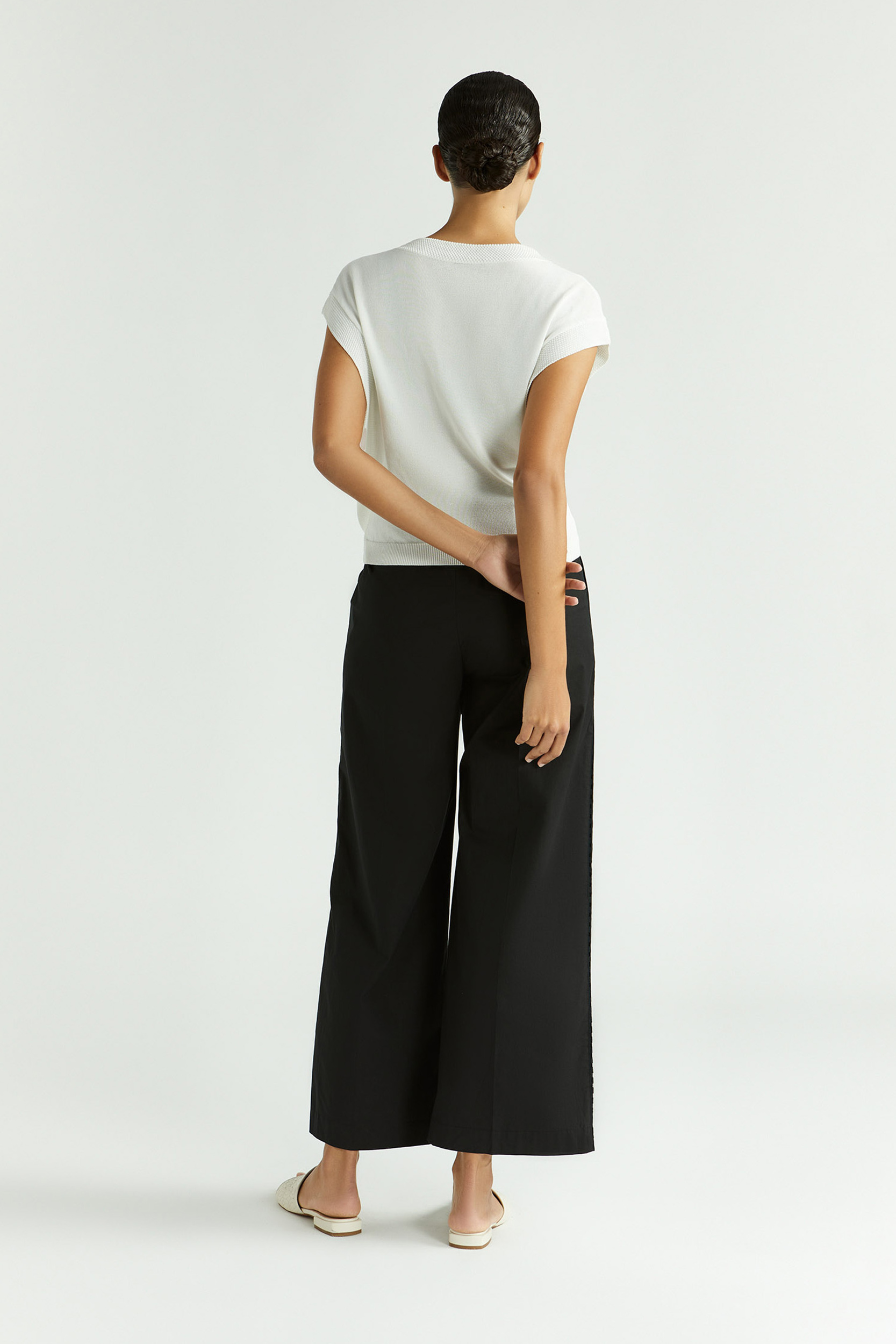 Mouwloze pull met fantasieboord