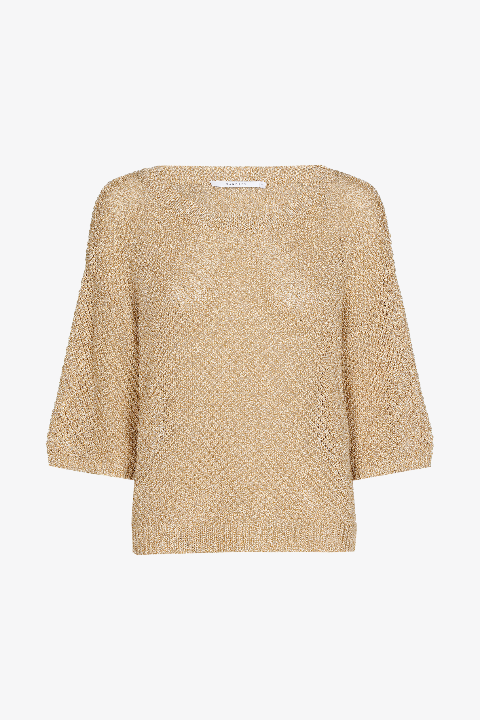 Zweifarbiger Pullover mit Struktur