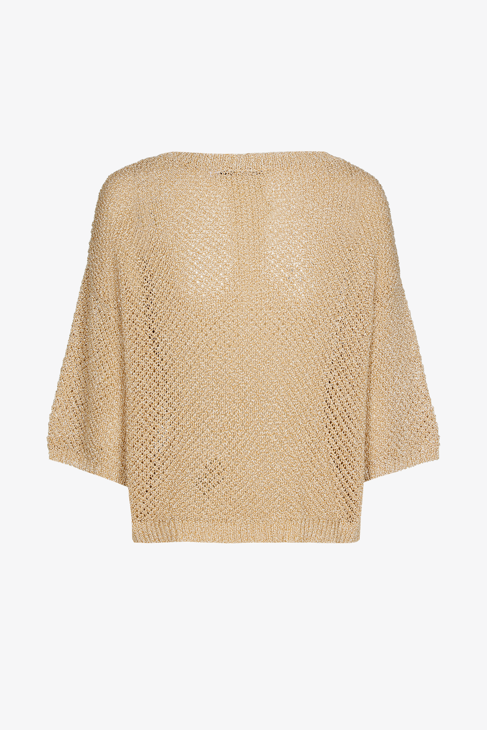 Zweifarbiger Pullover mit Struktur