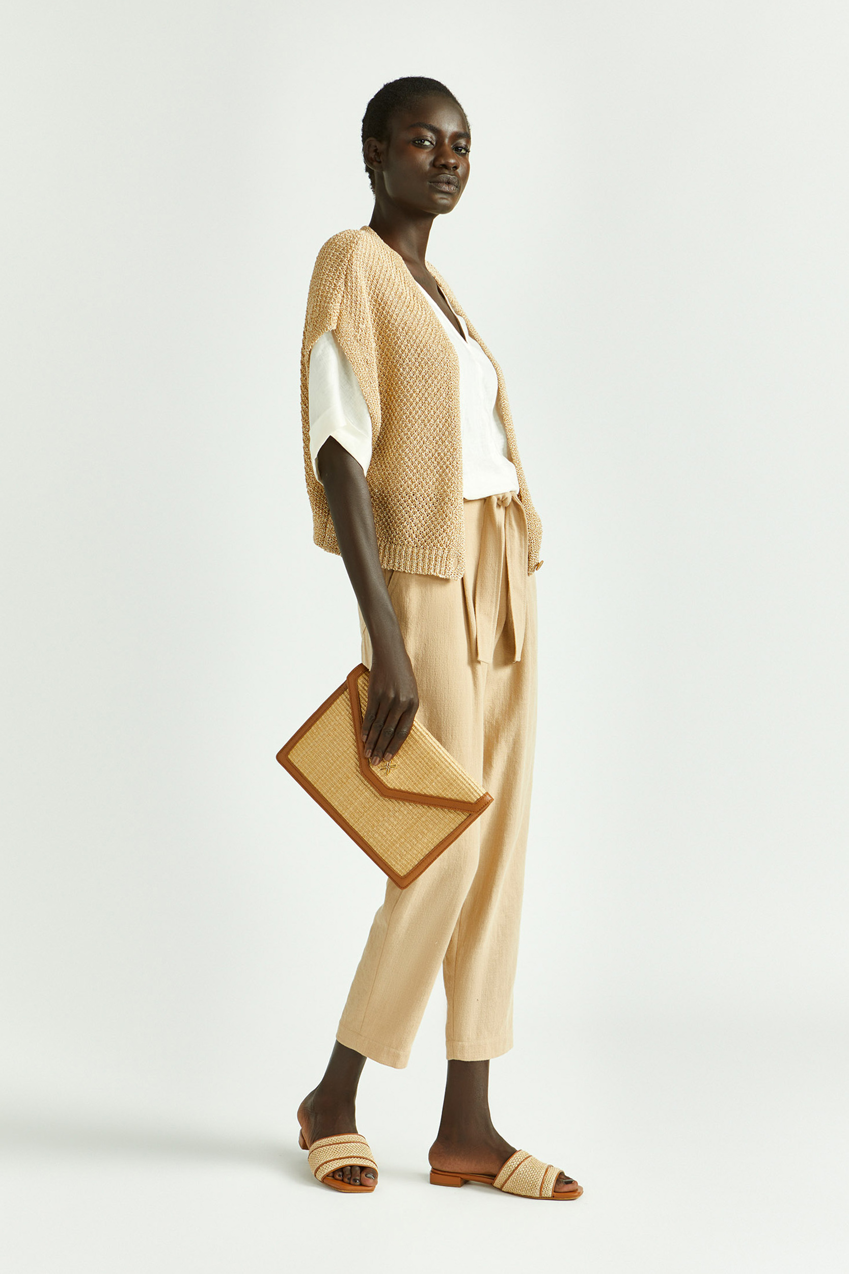 Mouwloos gilet met structuur