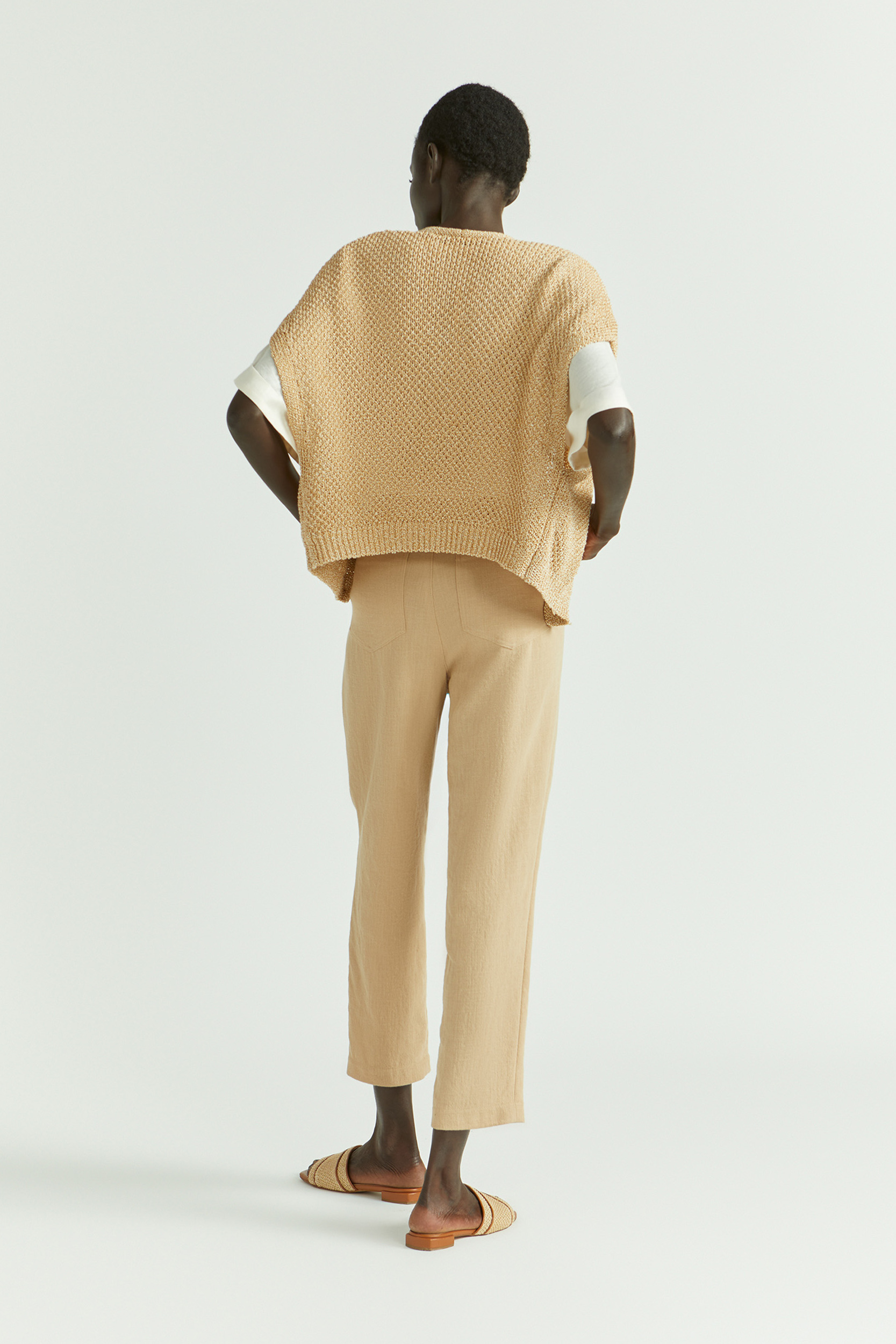 Mouwloos gilet met structuur