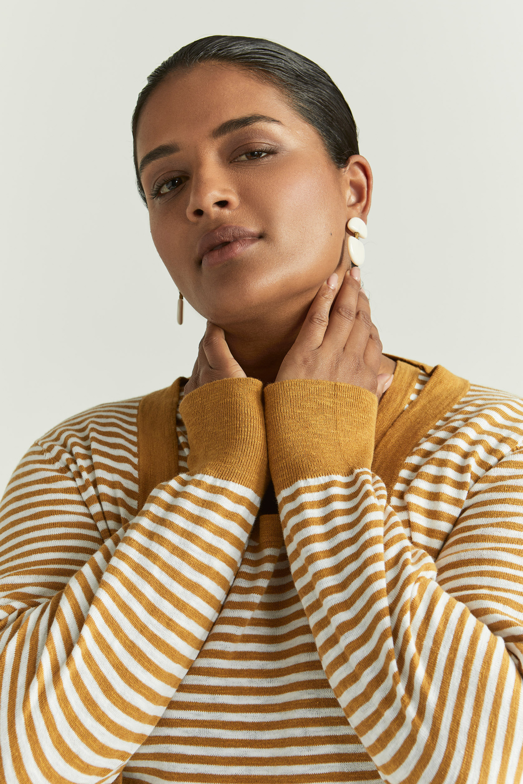 Gilet rayé en jersey