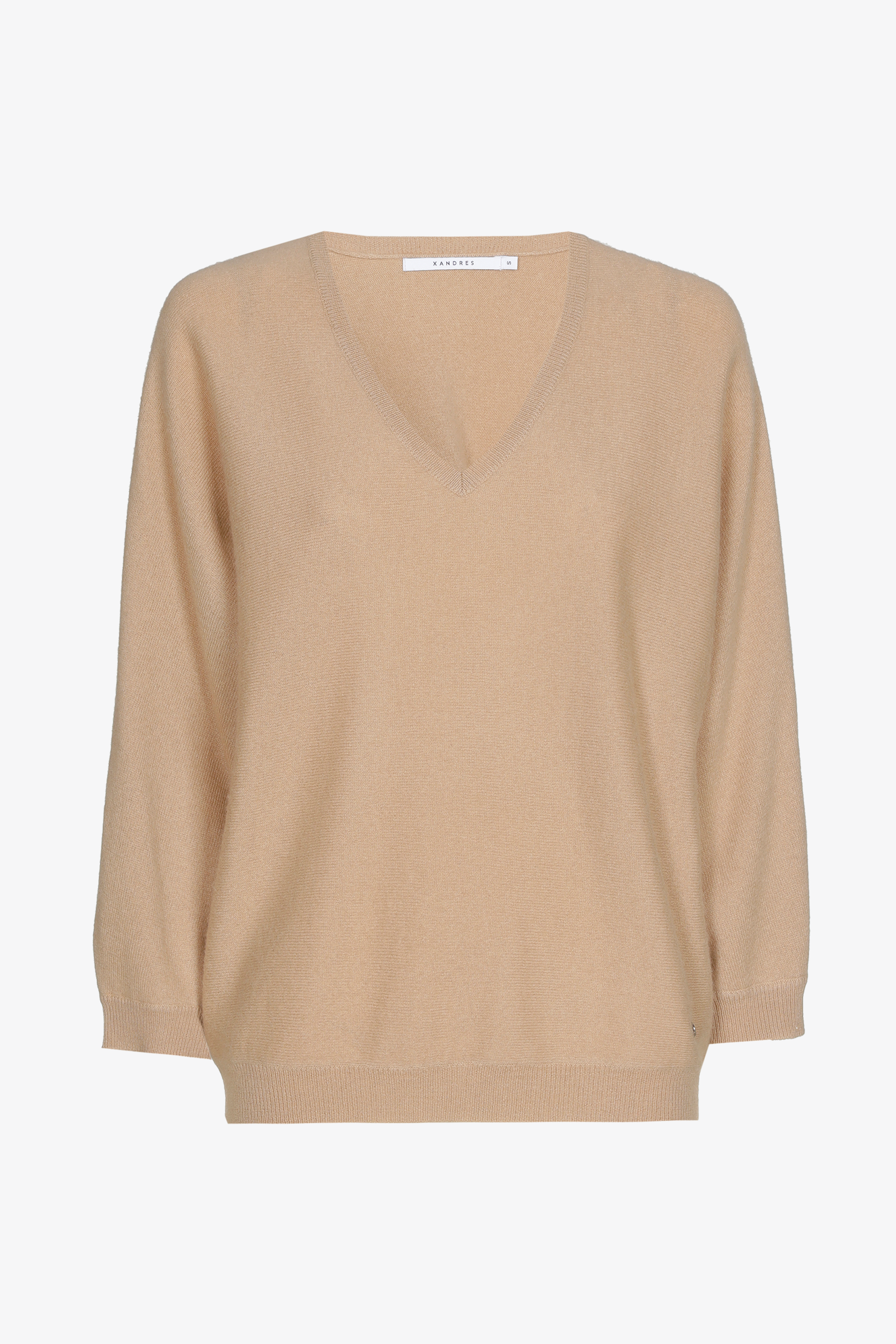 Warme trui met V-hals in cashmere