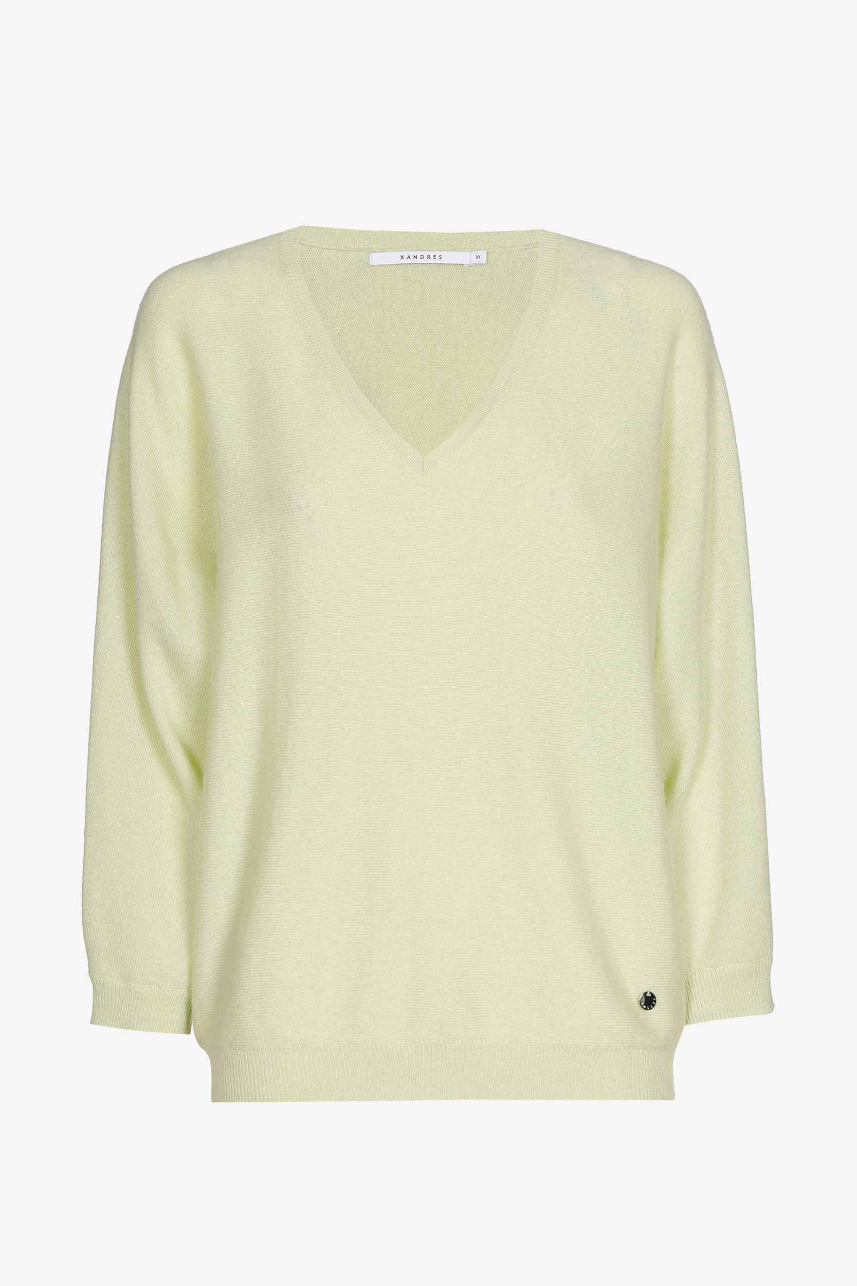 Warme trui met V-hals in cashmere