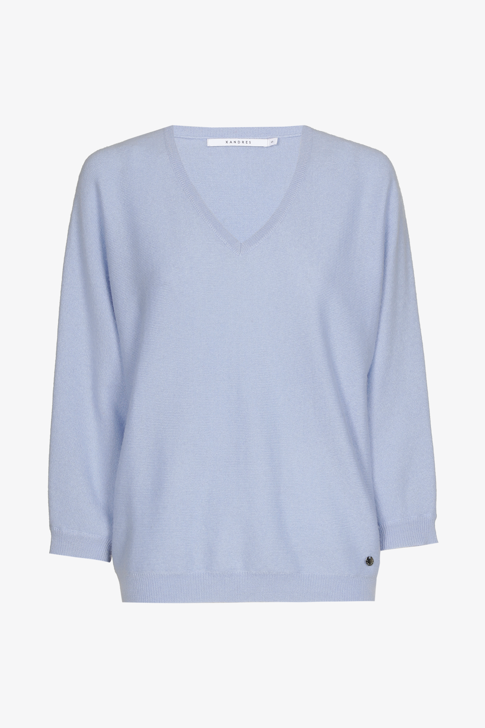 Warme trui met V-hals in cashmere