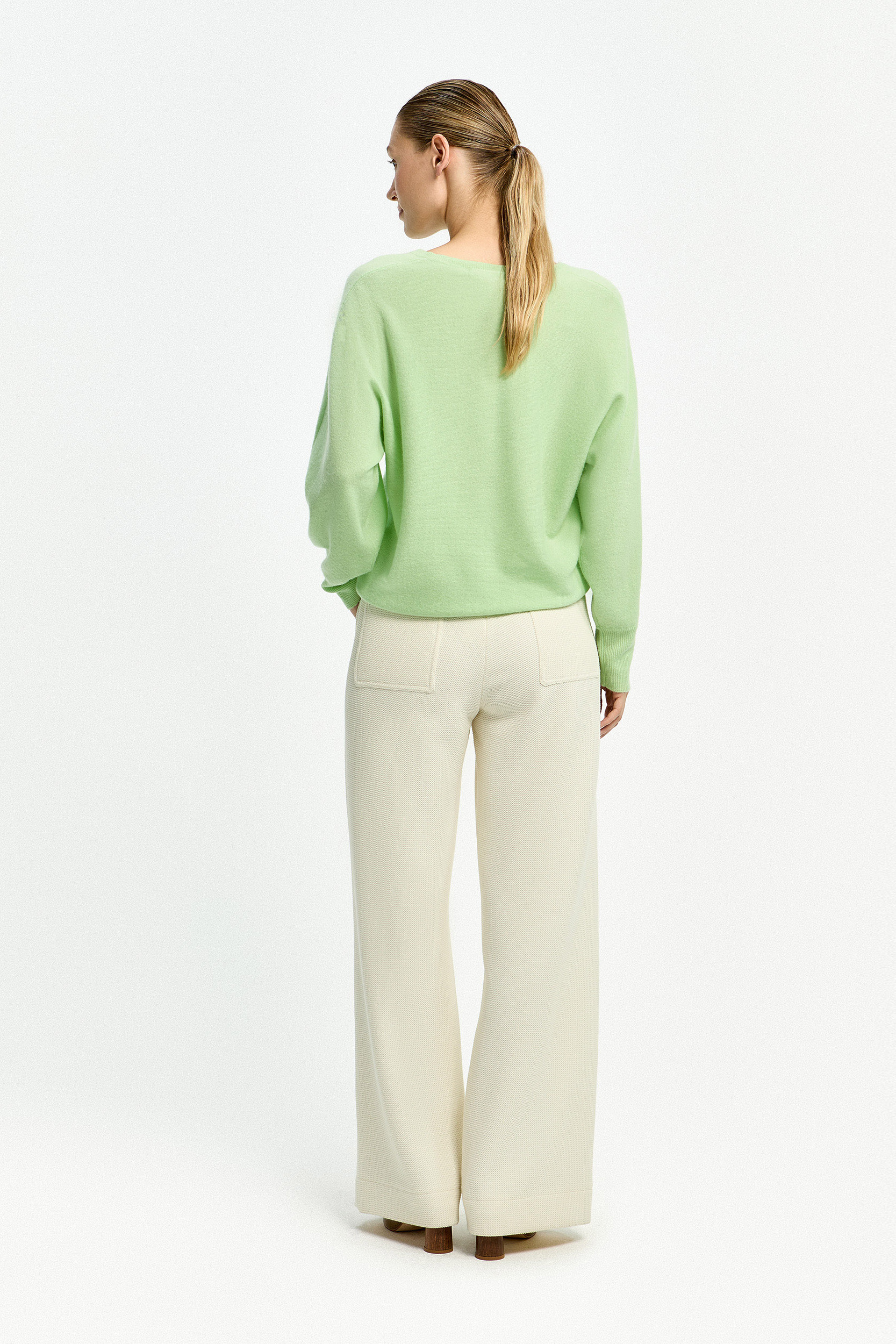 Pull chaud à encolure en V en cachemire