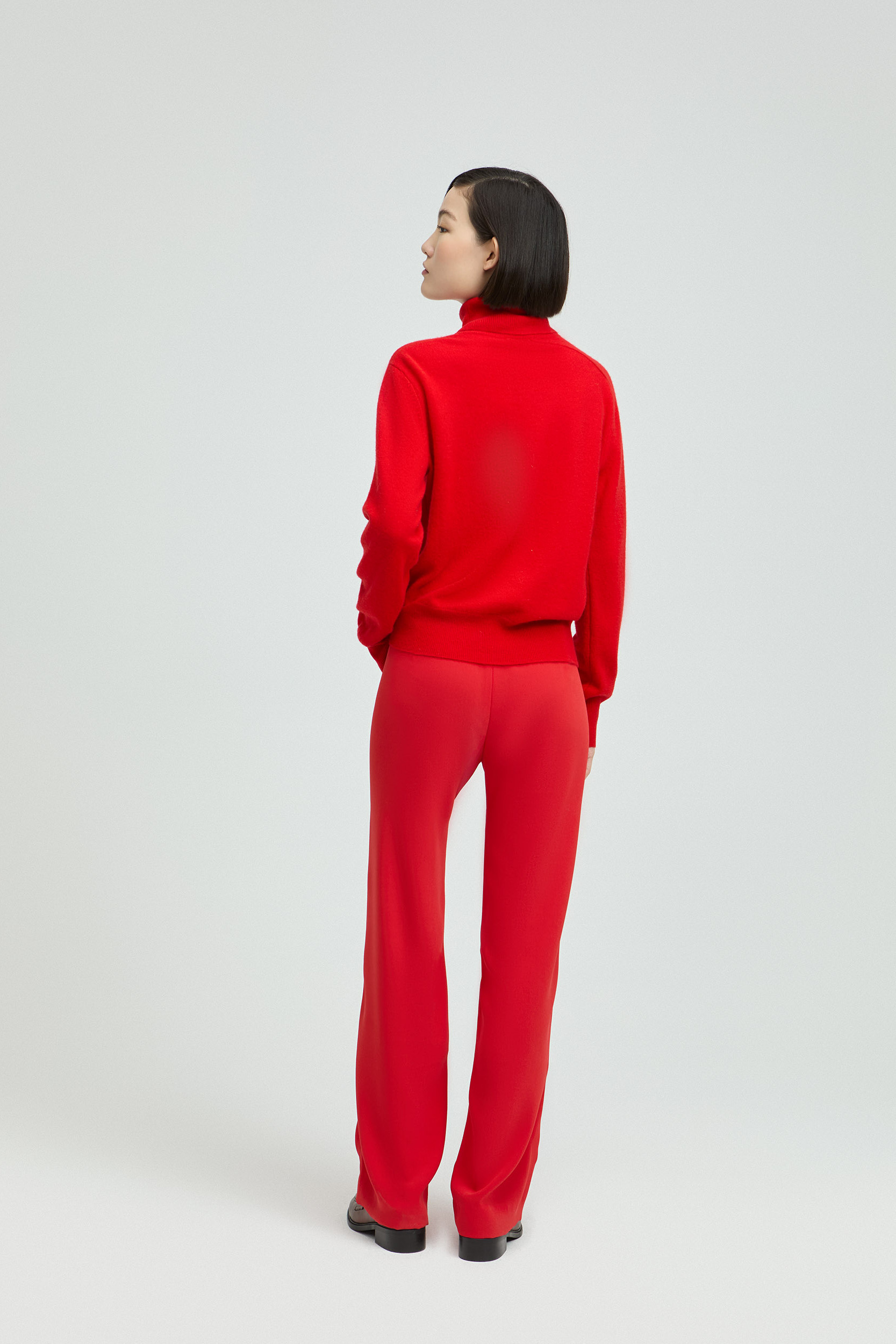 Trui in cashmere met rolkraag