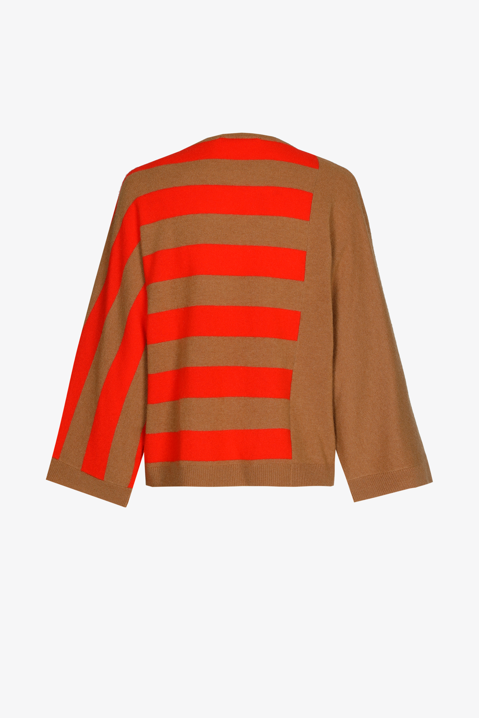 Asymmetrische trui met strepen