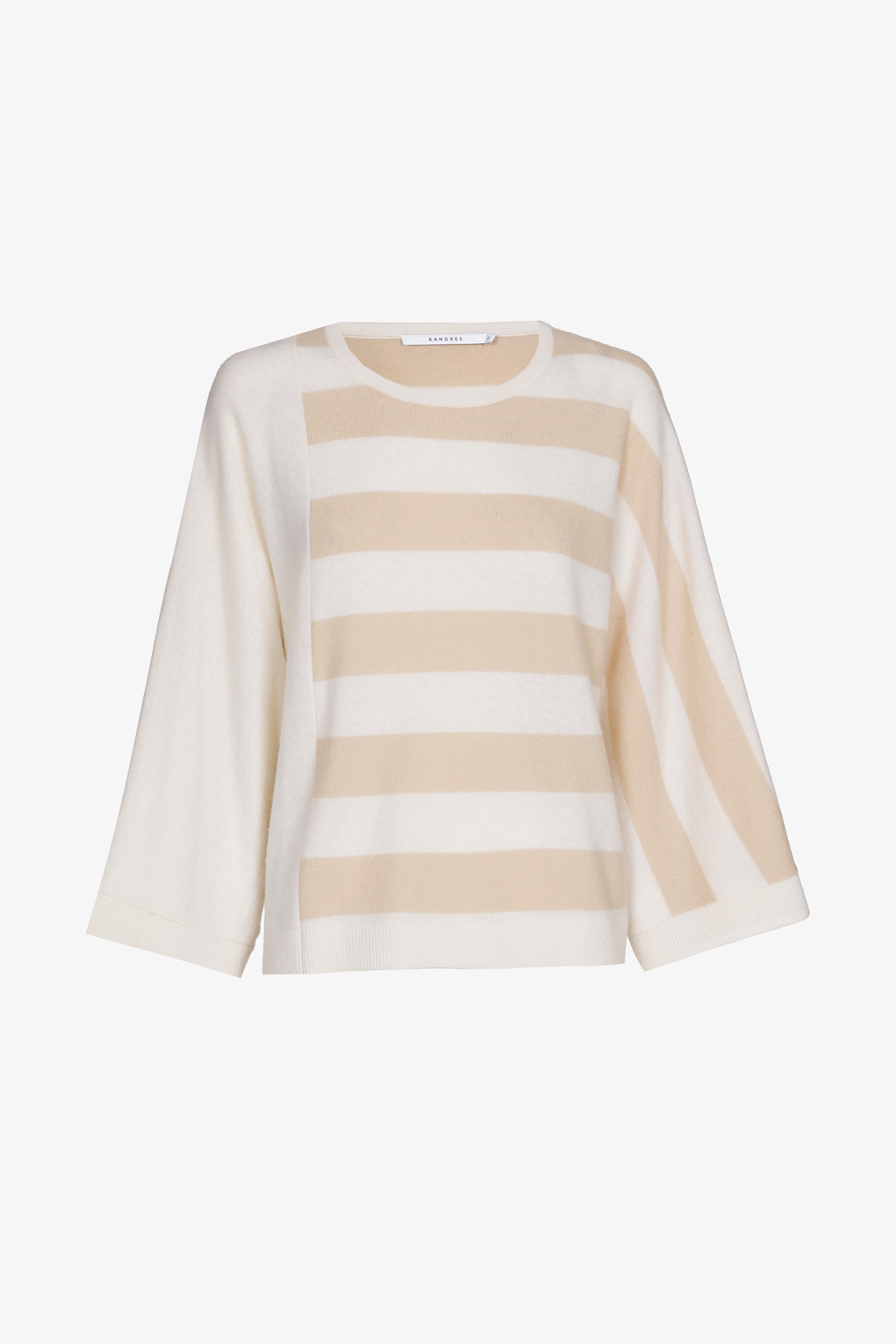 Asymmetrische trui met strepen
