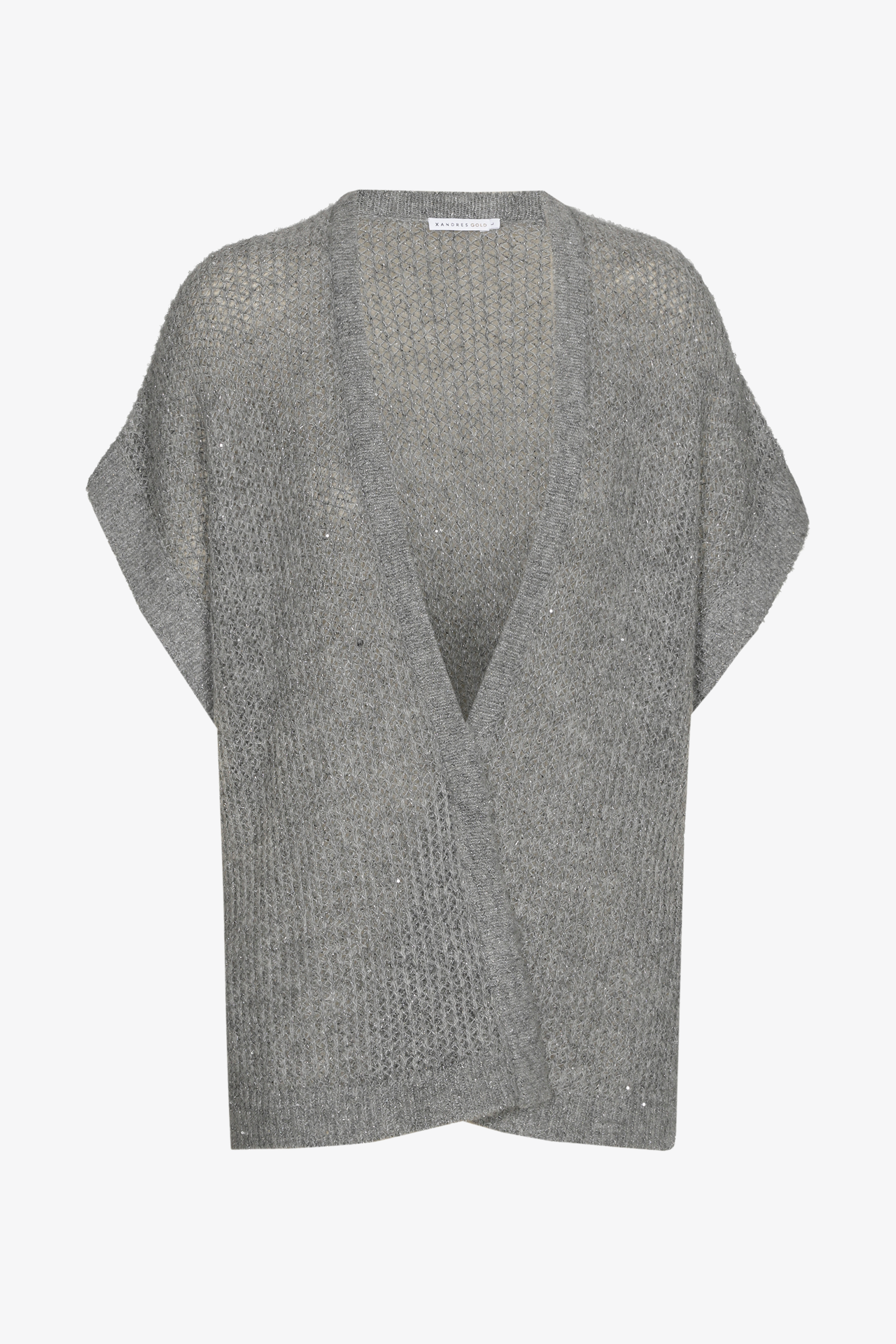 Cape gilet met korte mouwen 