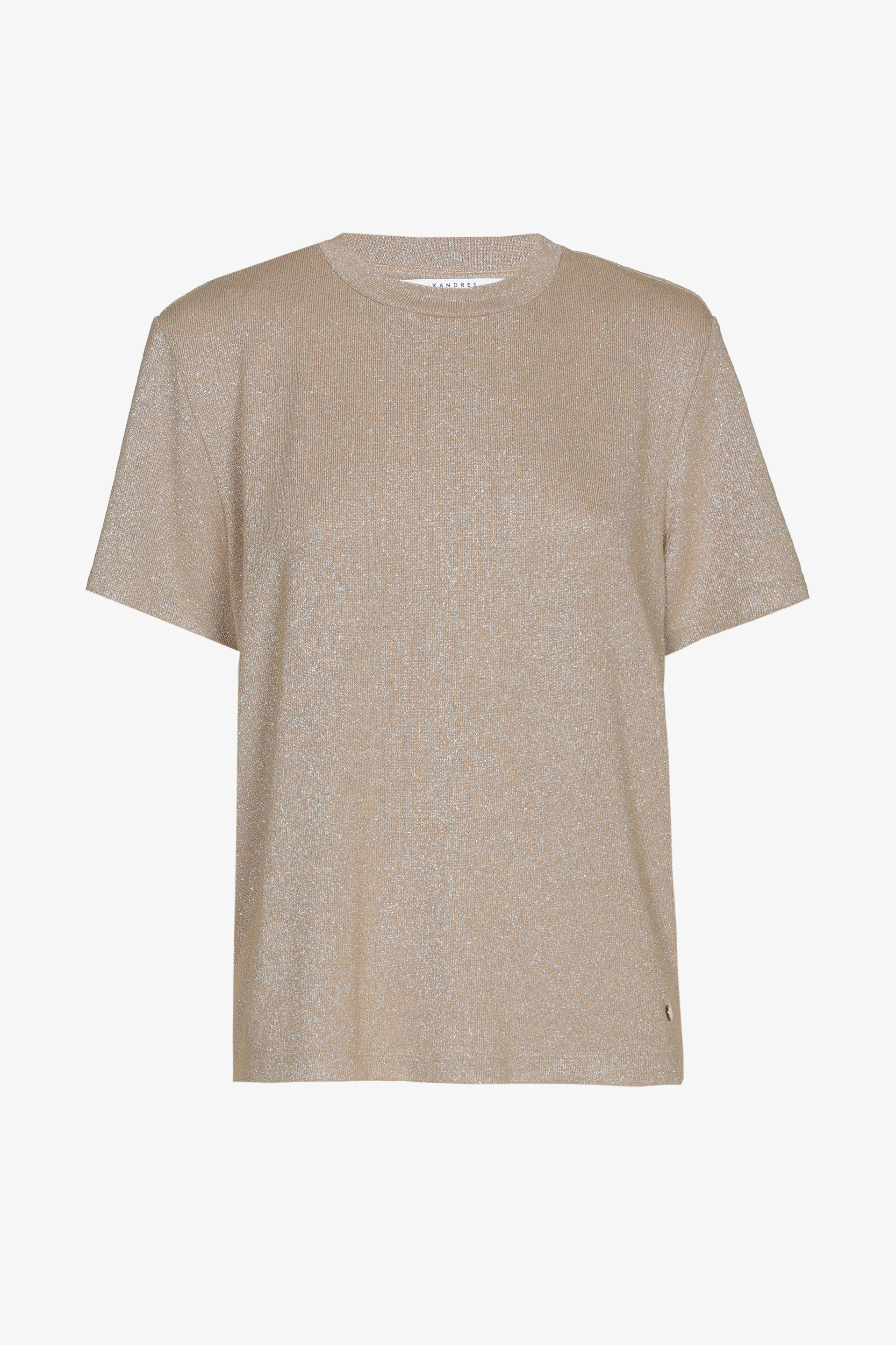 Lurex t-shirt met ronde hals