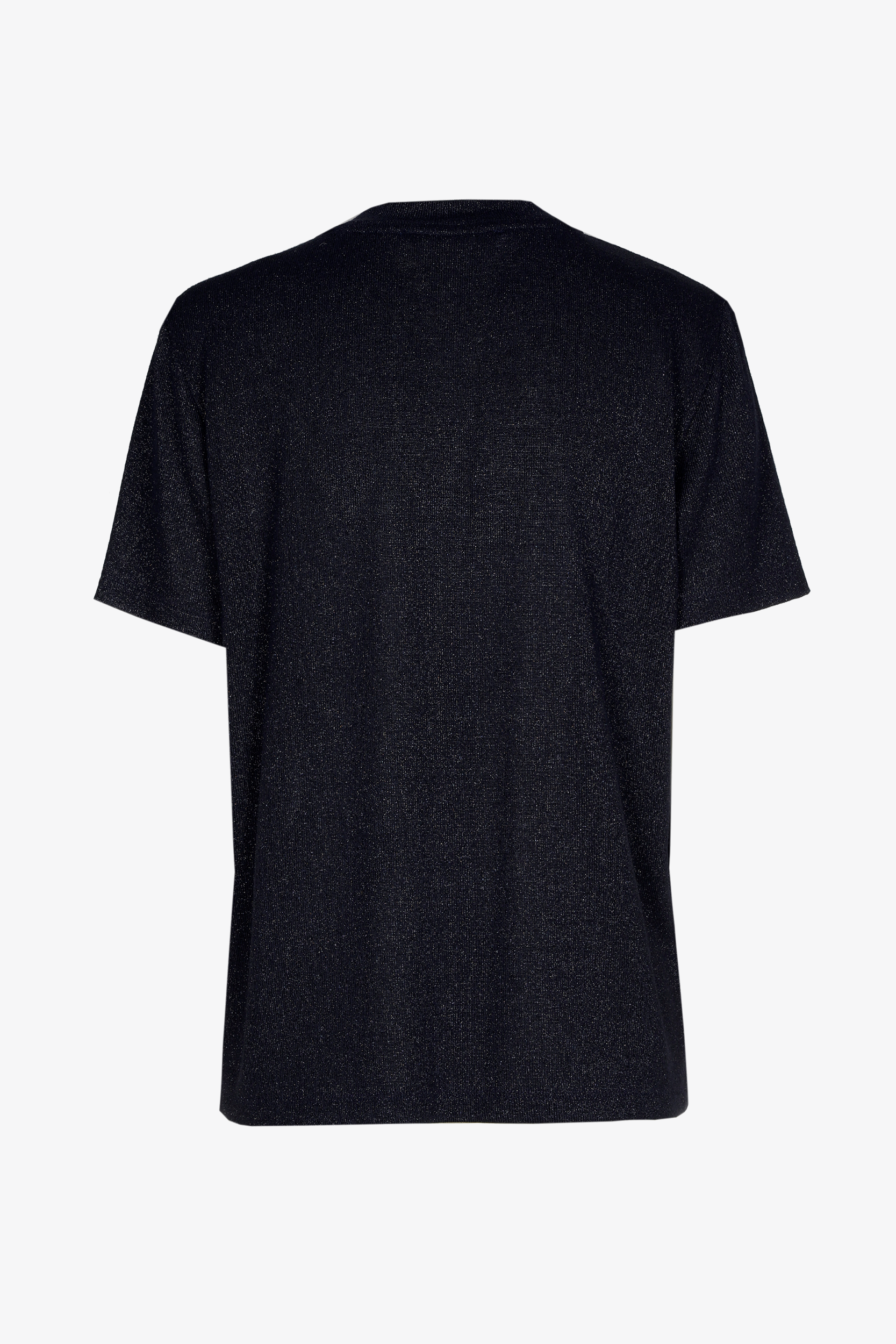 Lurex-T-Shirt mit Rundhalsausschnitt