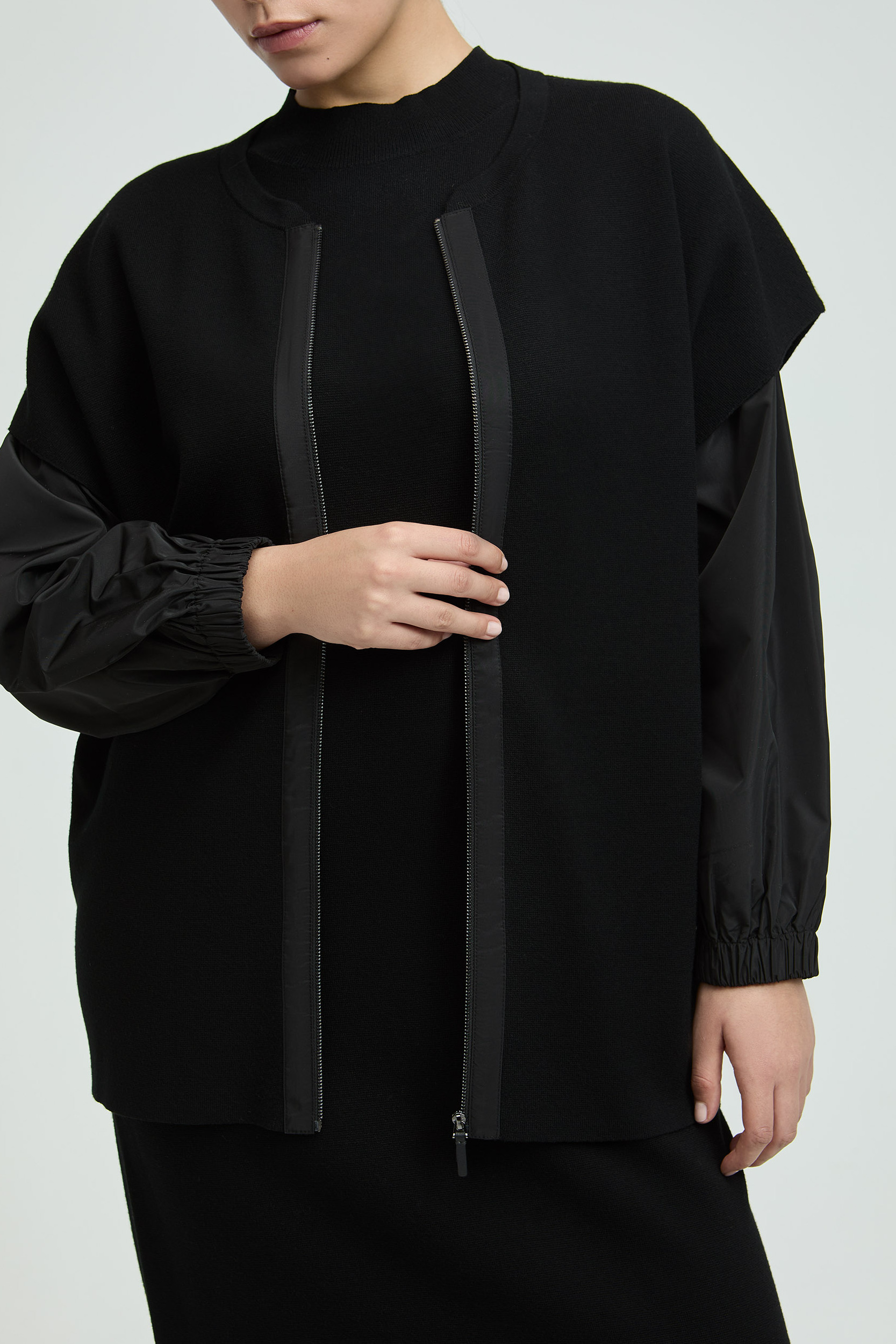 Mouwloze gilet met ritssluiting
