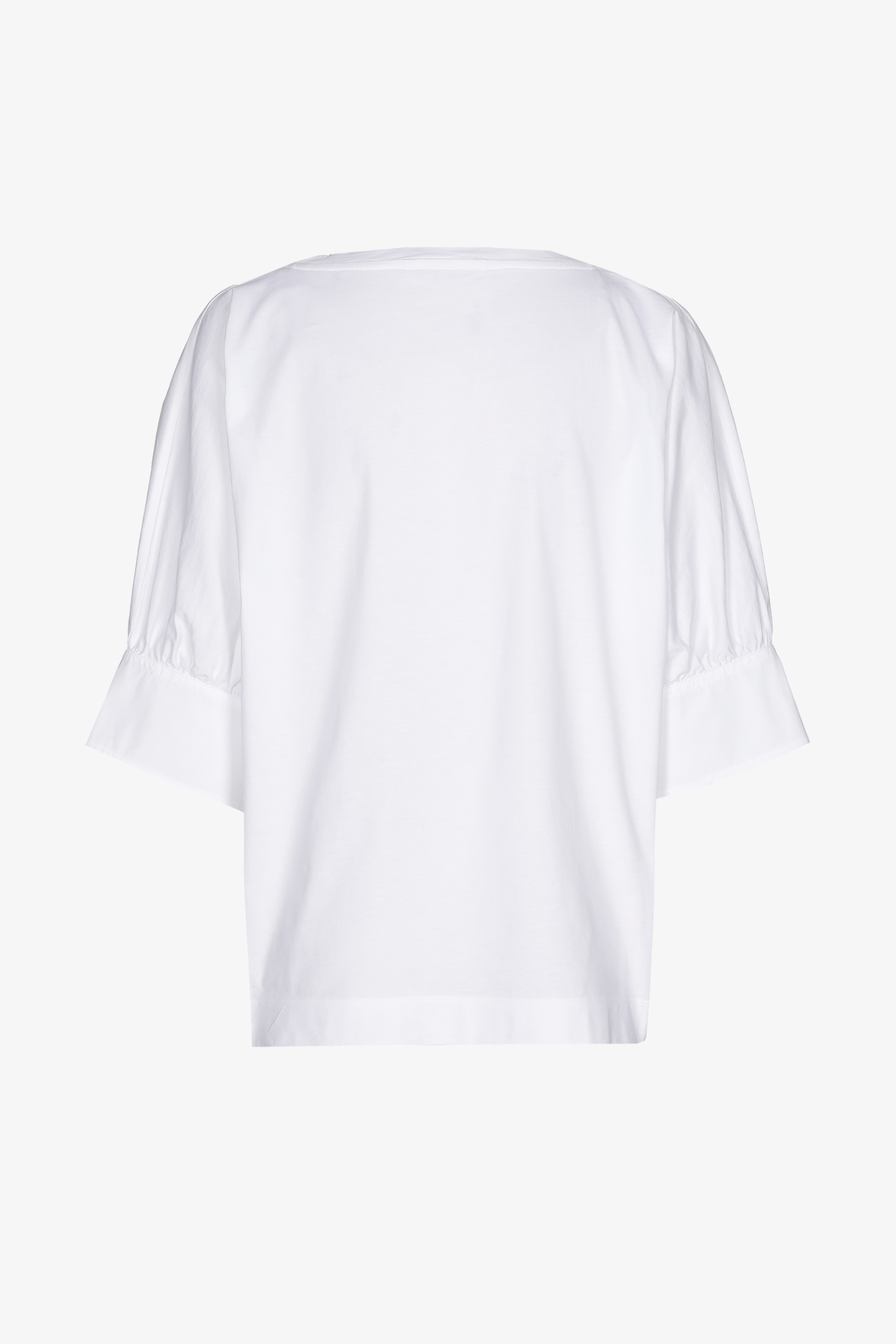 Bluse mit Rundhalsausschnitt aus Bio-Baumwolle
