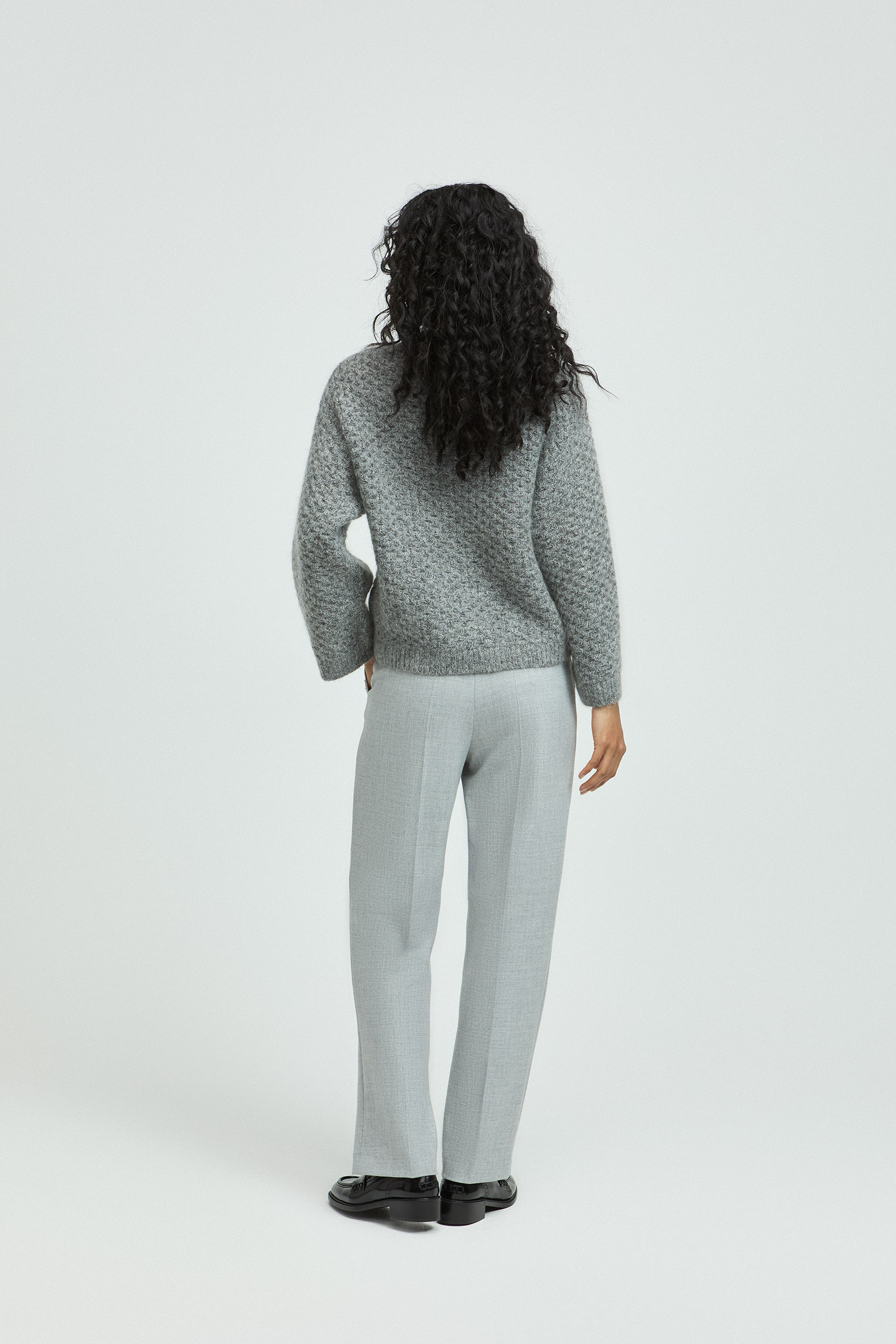 Gebreide pull met ronde hals 