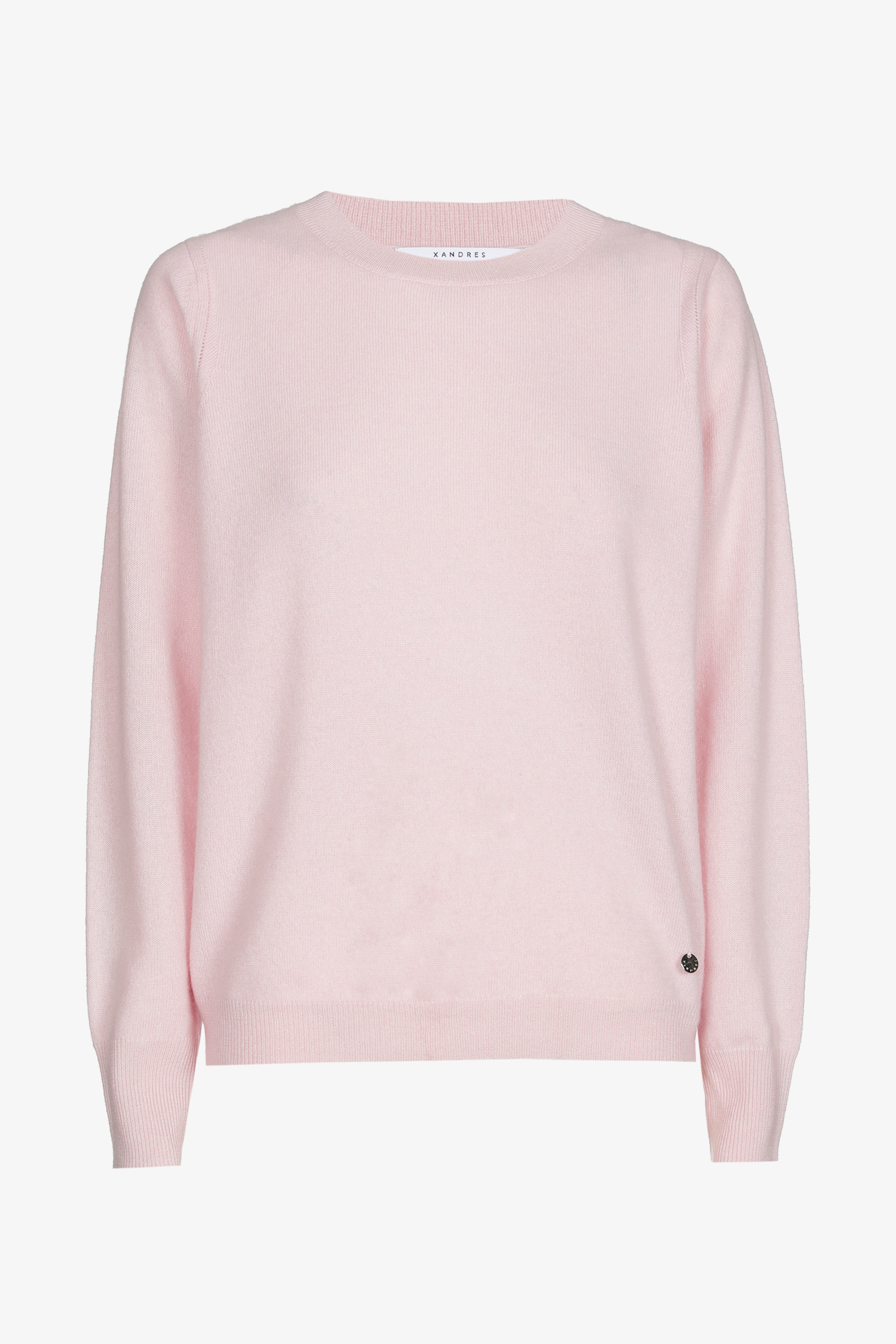 Pullover with round neck in cashmere