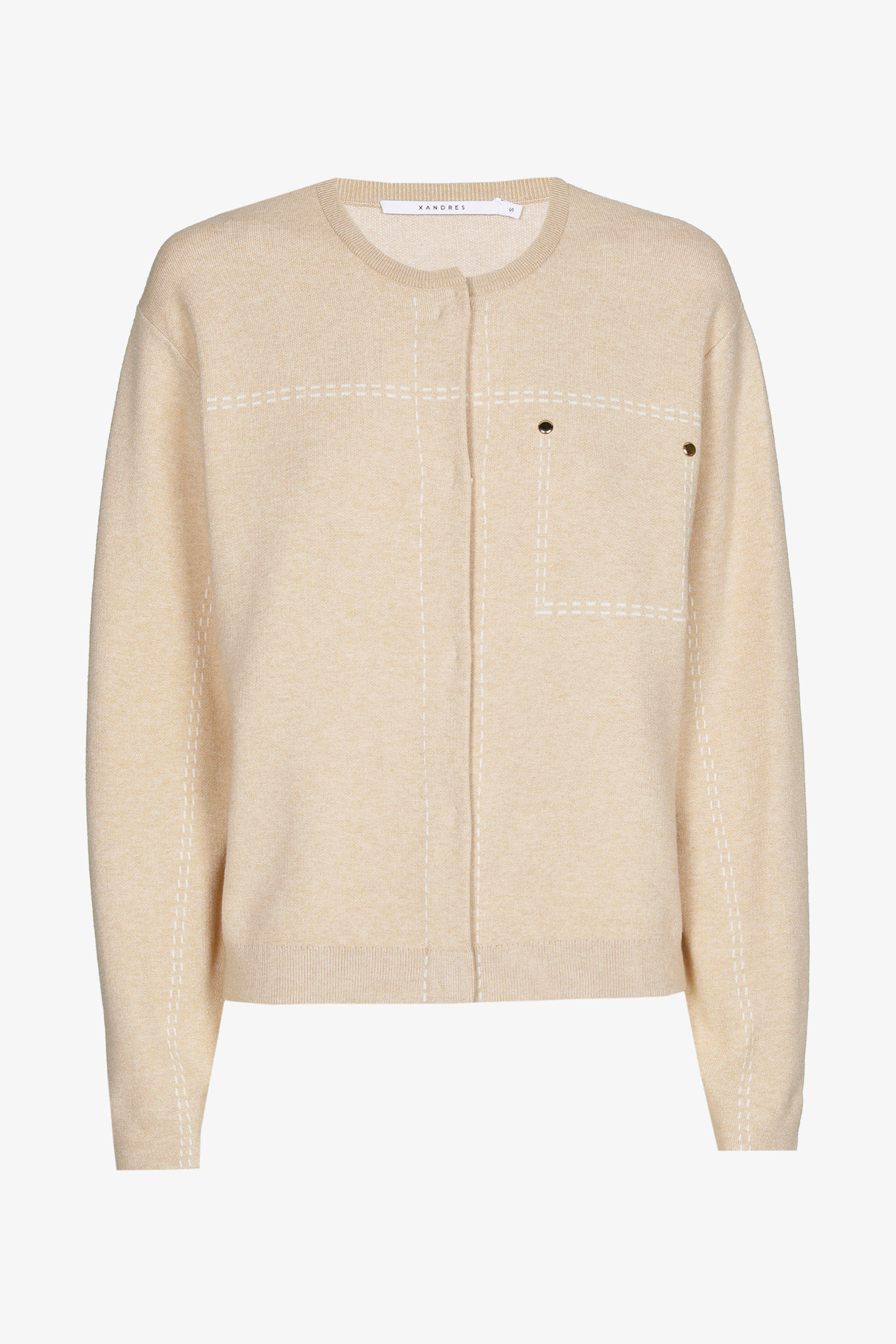 Cardigan met ingebreide stikdetails