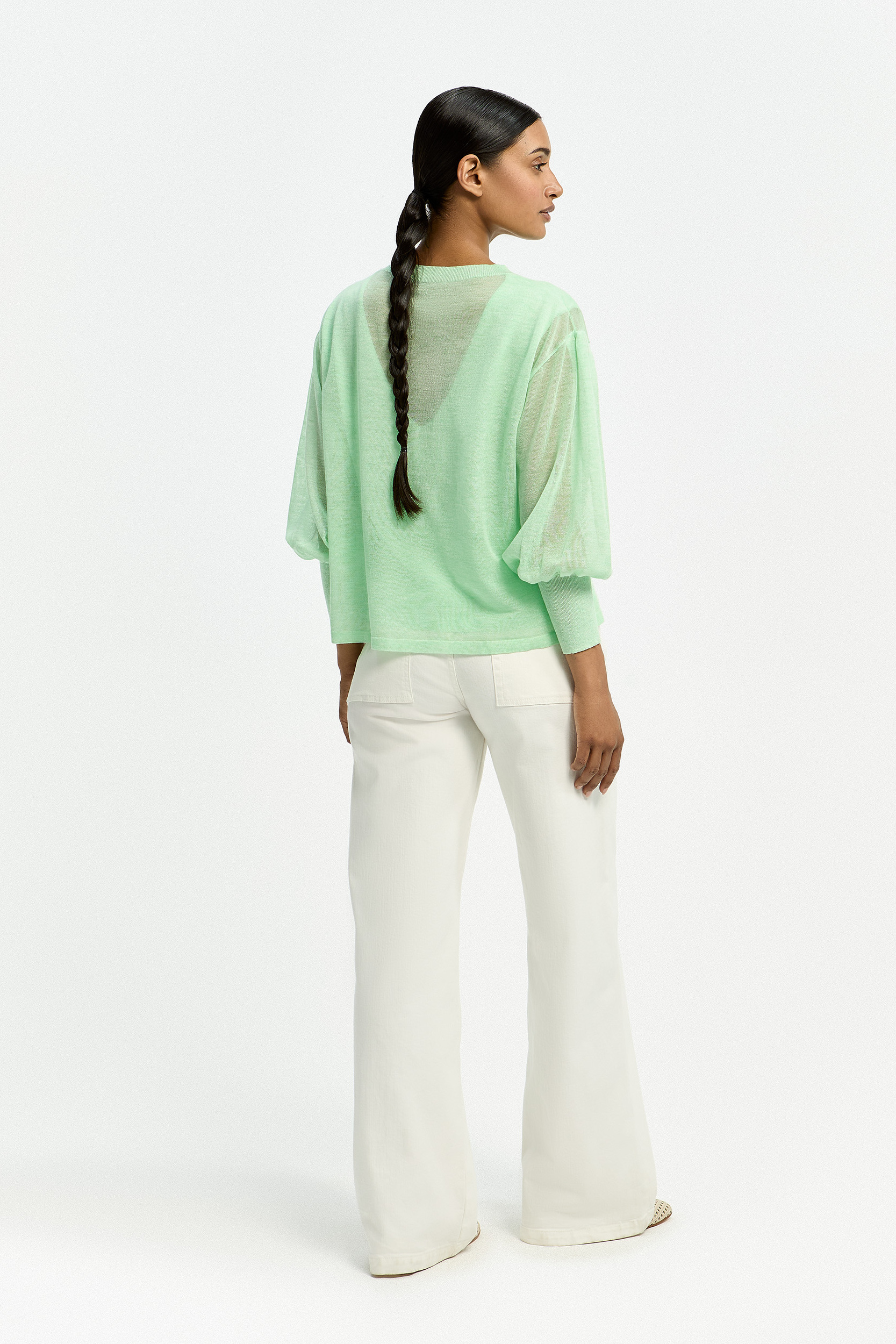 Pull avec manches et dos en organza