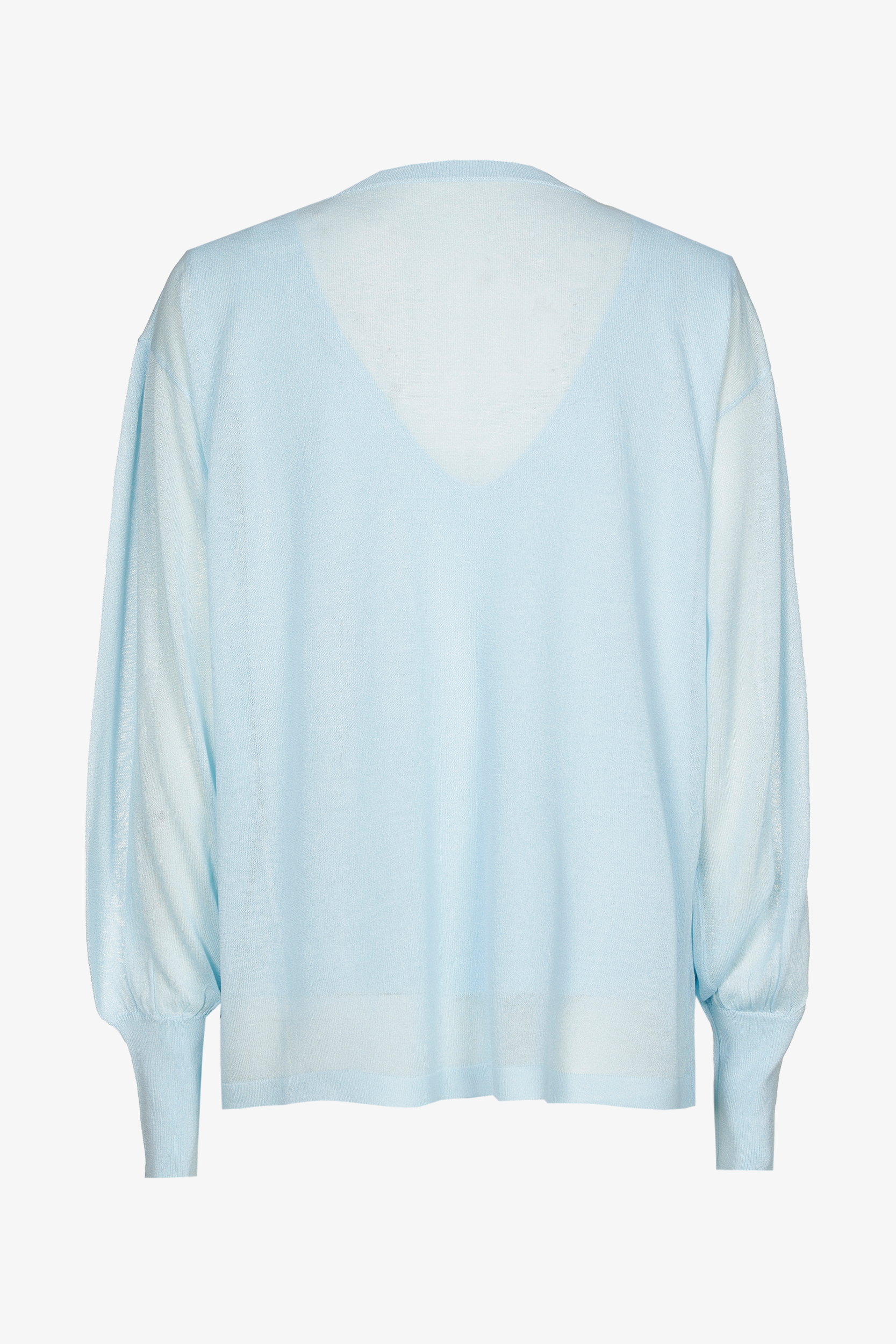 Trui met organza mouwen en rug