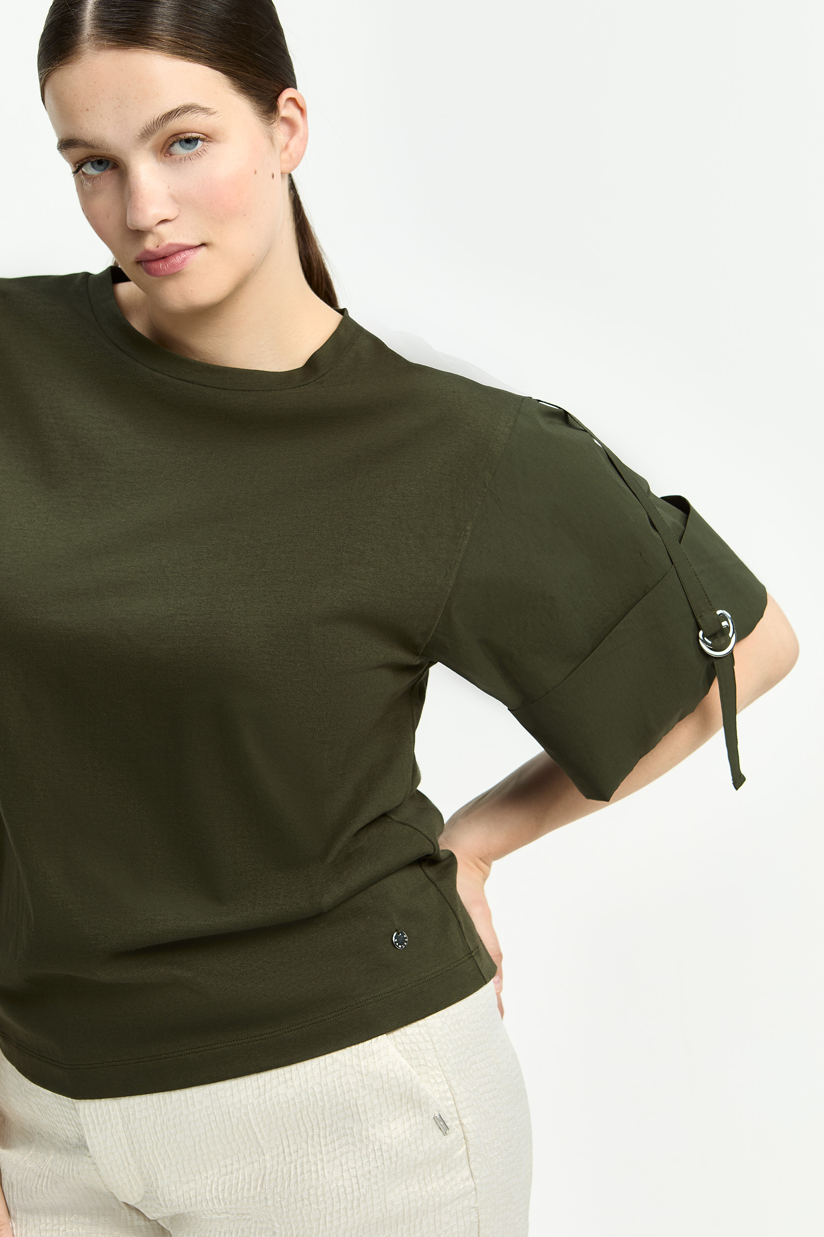 Katoenen T-shirt met wijde mouwen