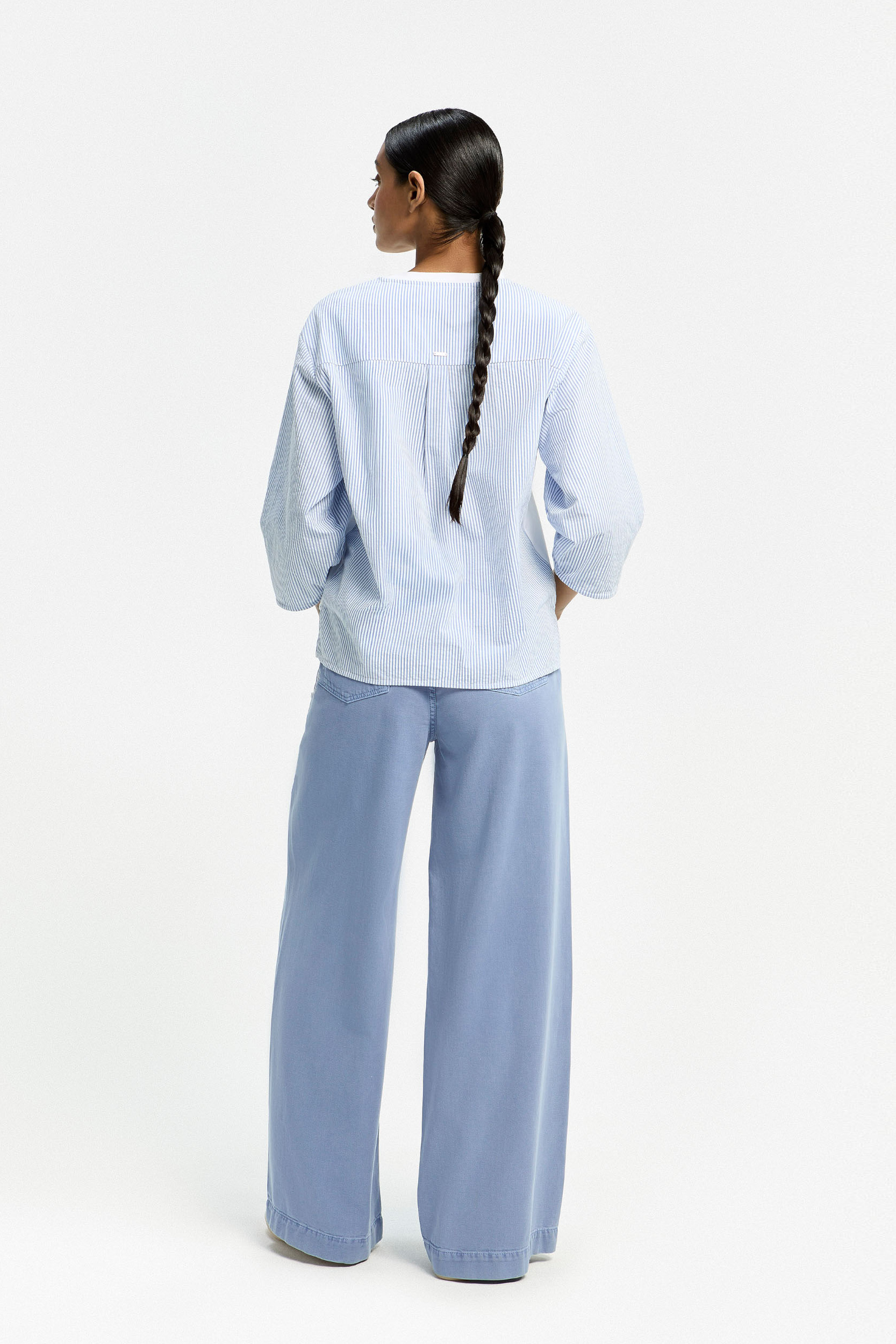 T-shirt met ballonmouwen