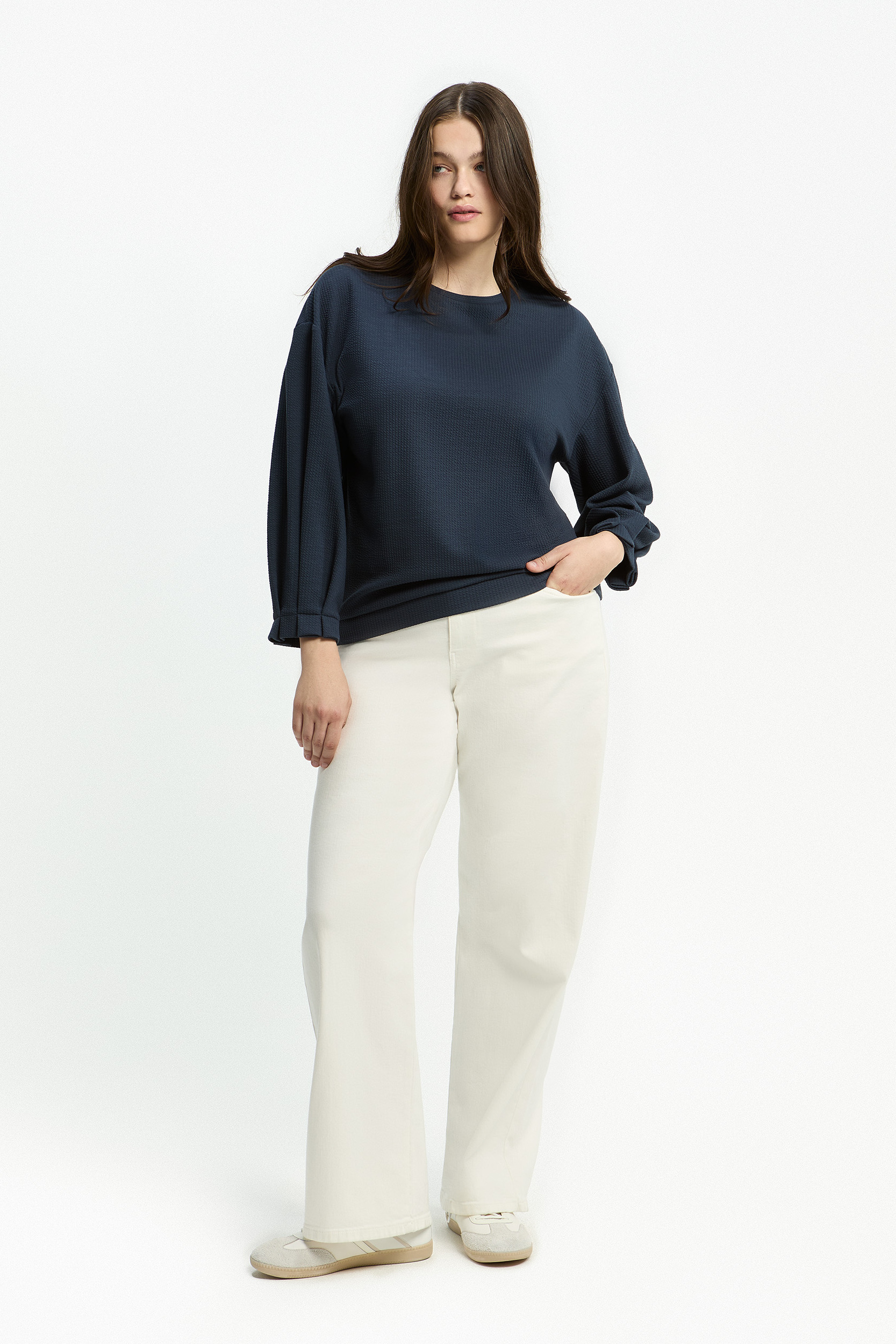 Comfortable seersucker T-shirt 