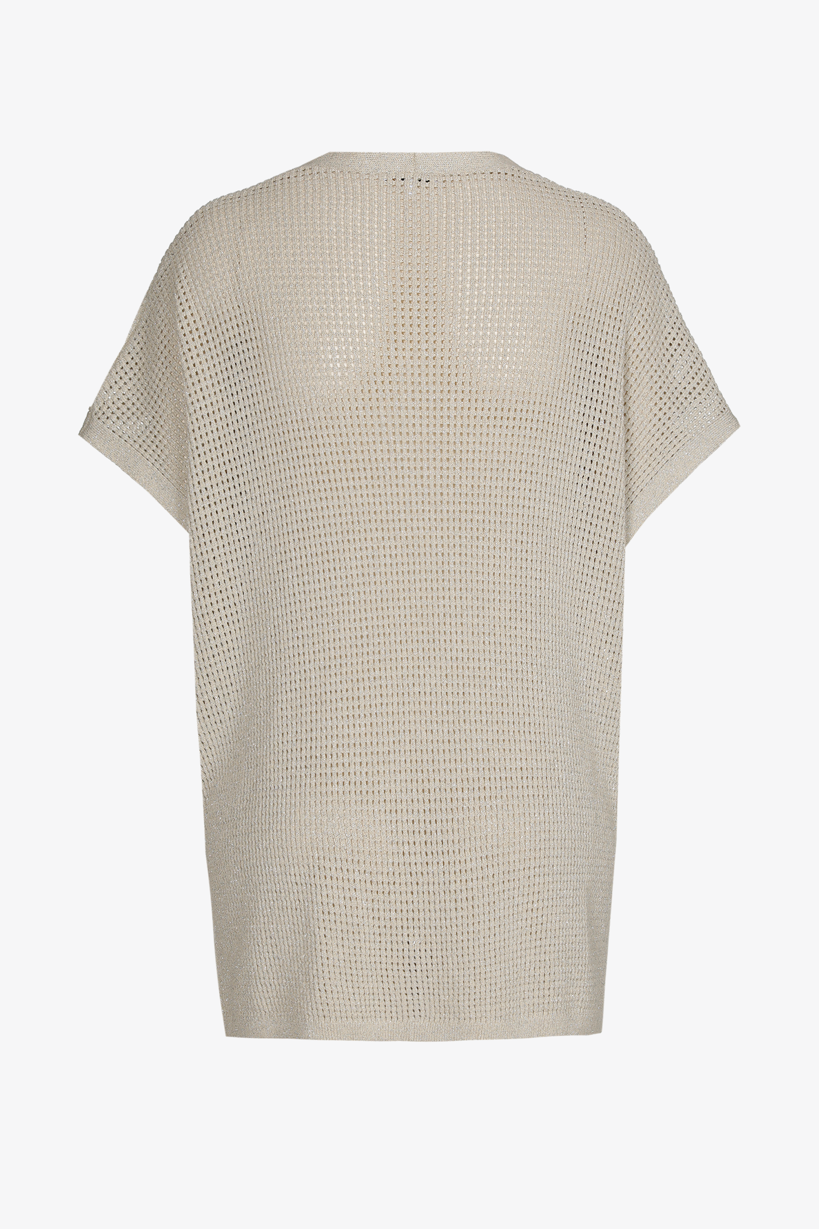 Lange Cape-Weste aus Lurex