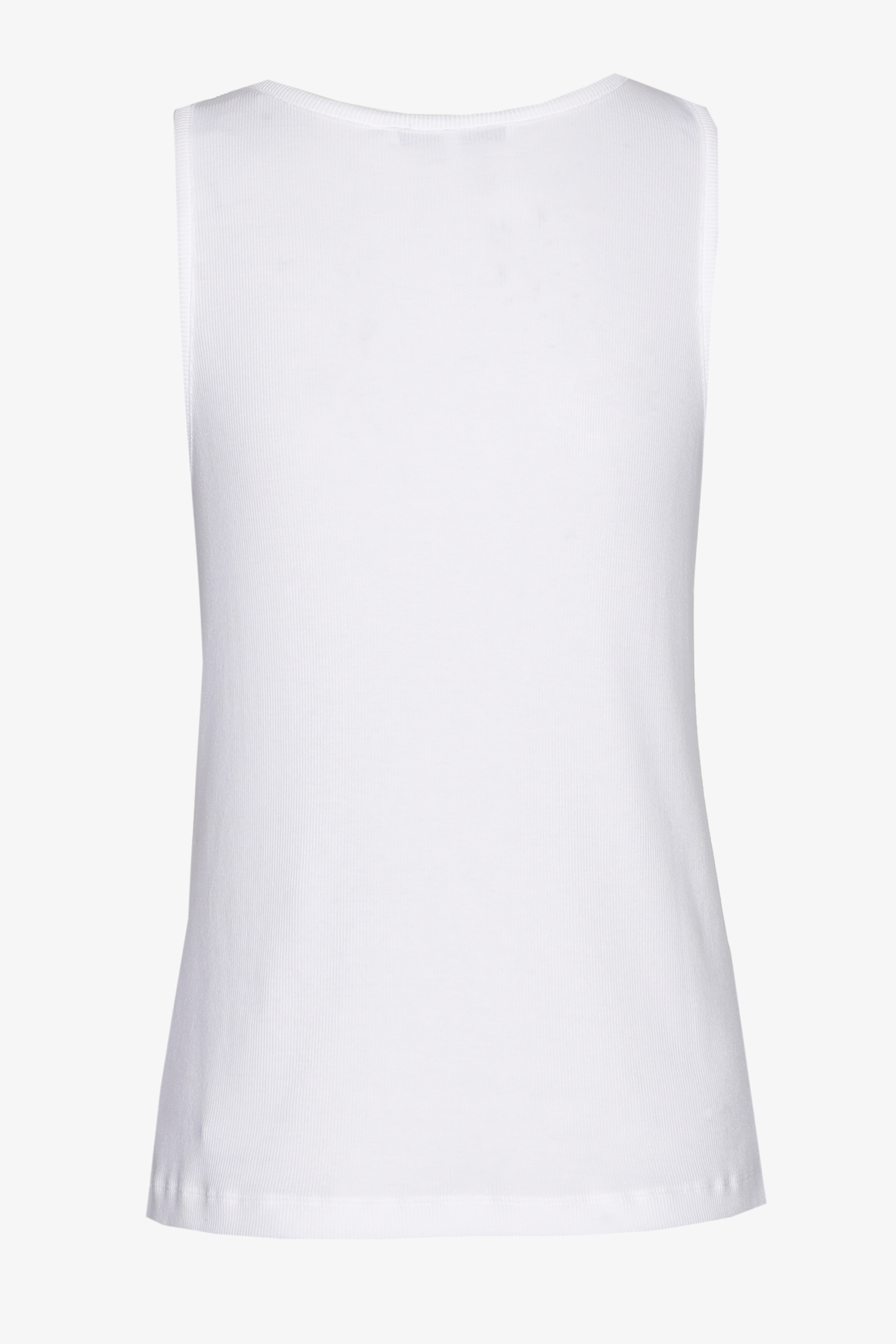 Tank top with a low round neck