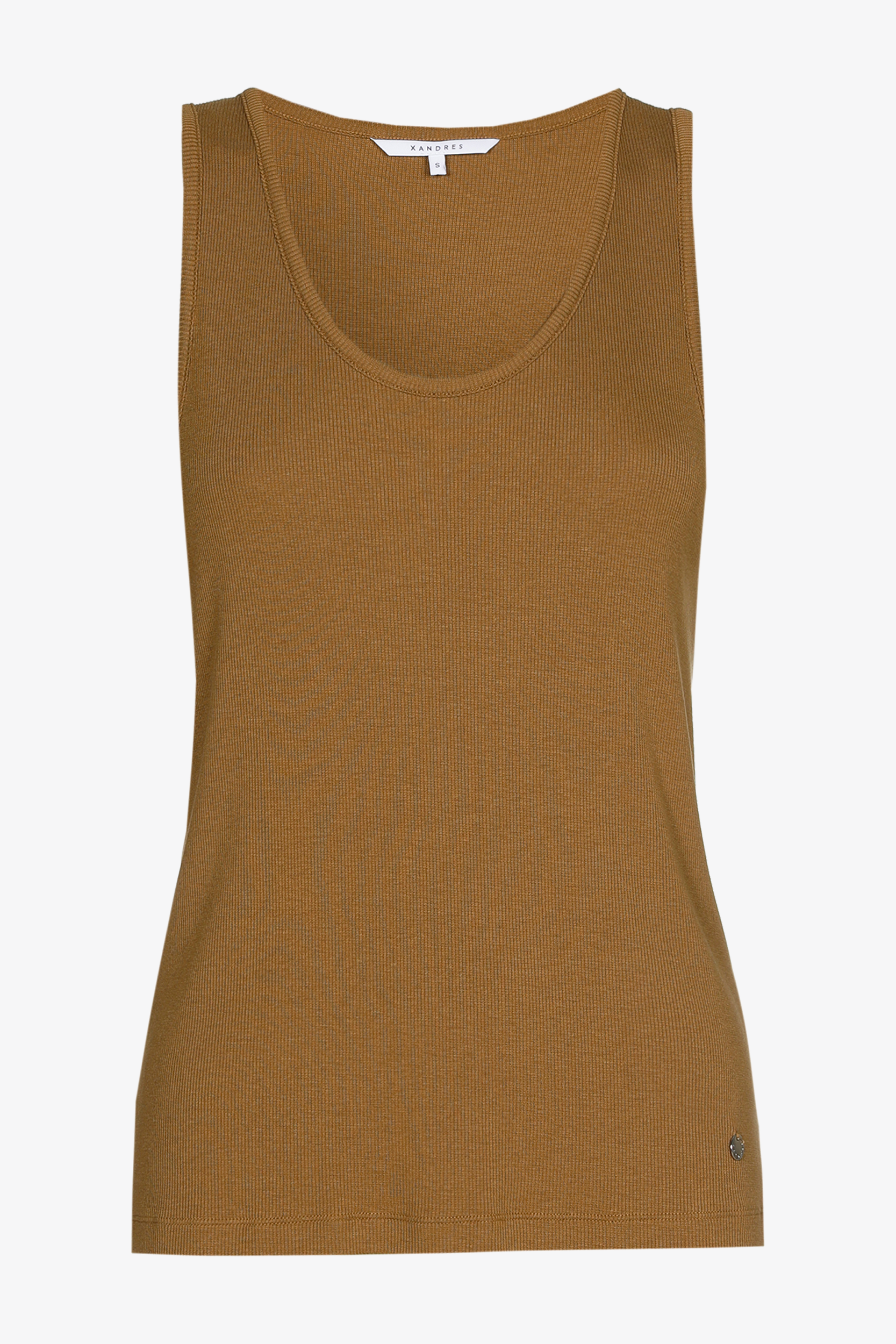 Tank top with a low round neck