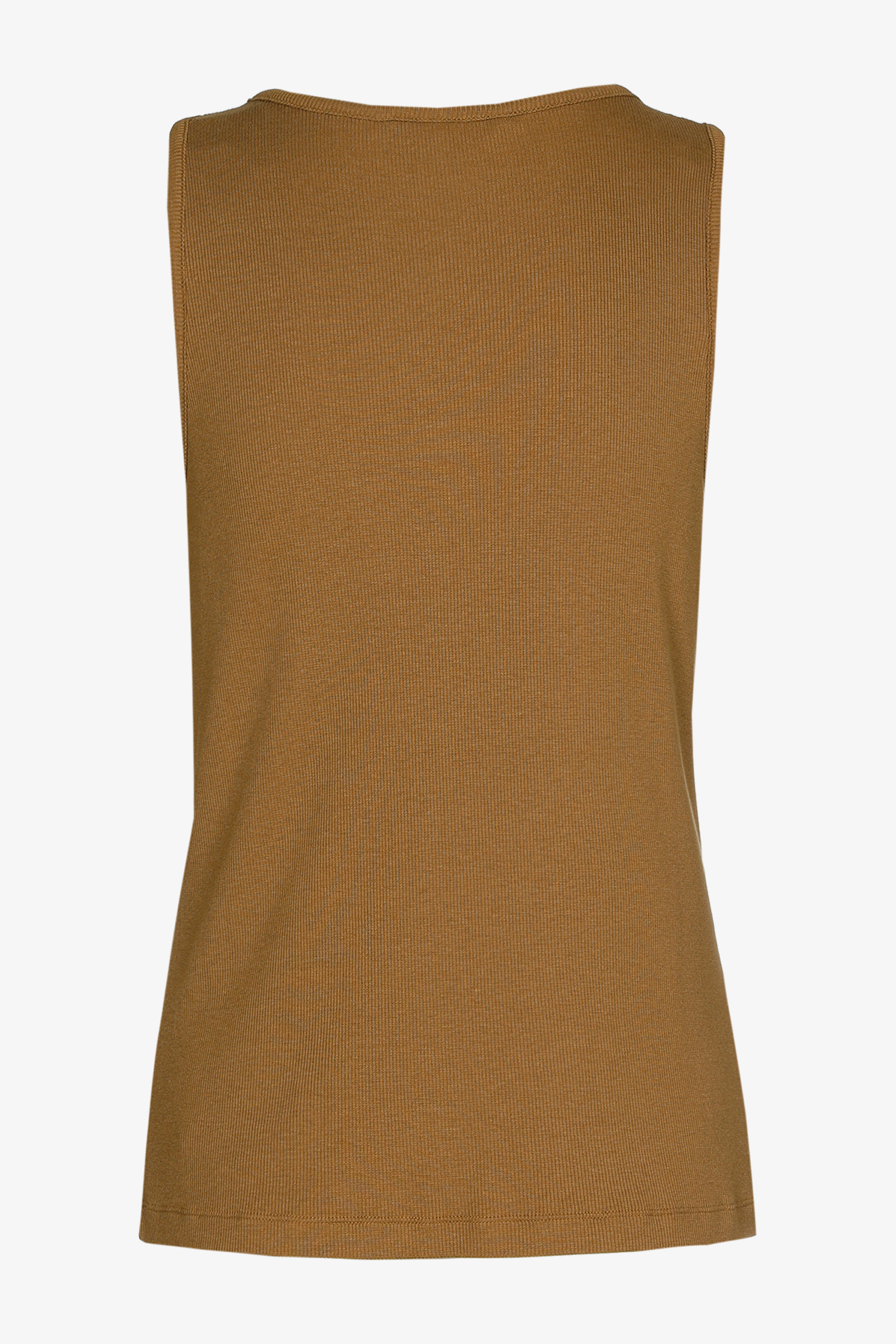 Tank top with a low round neck