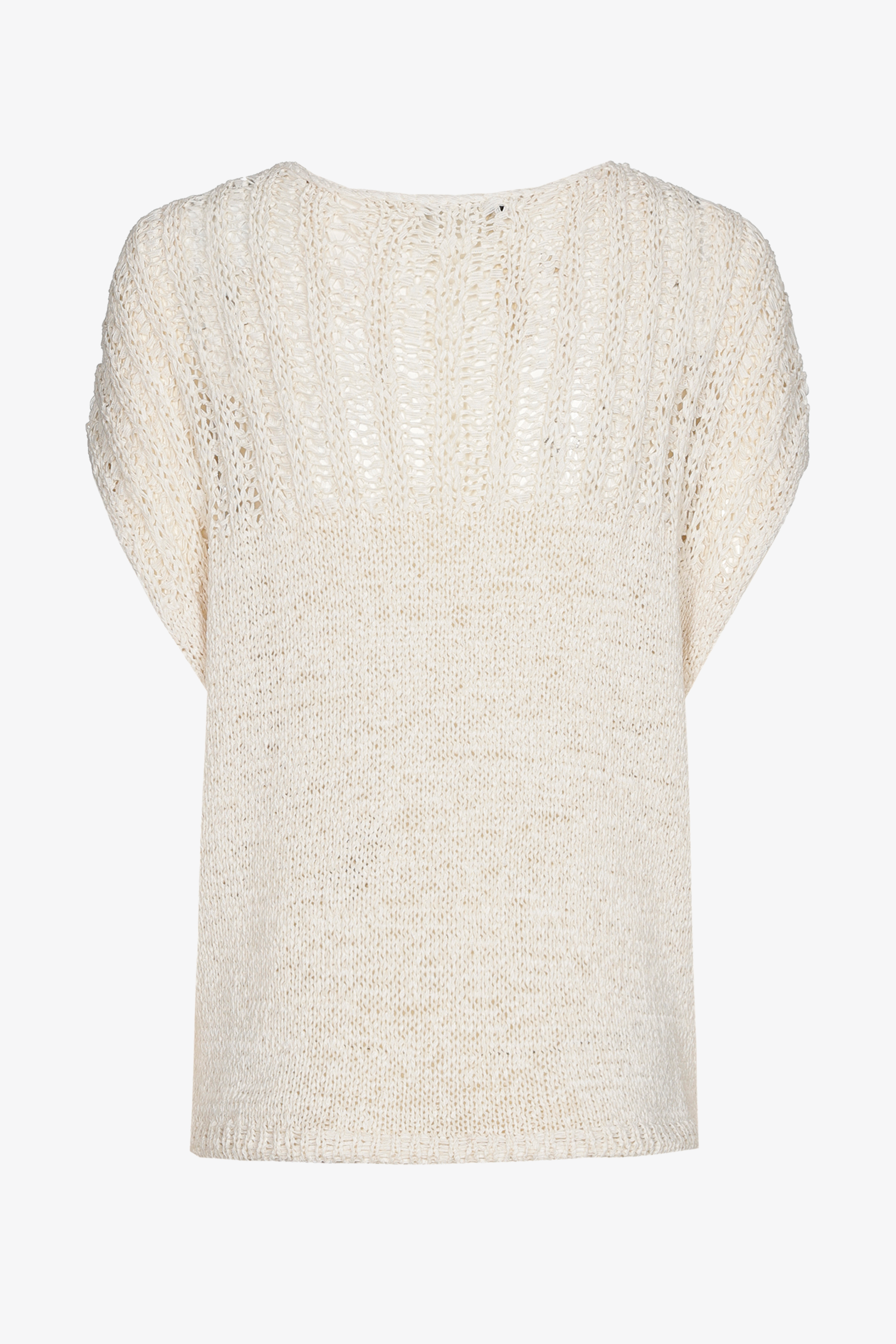 Mouwloze losgebreide pull 