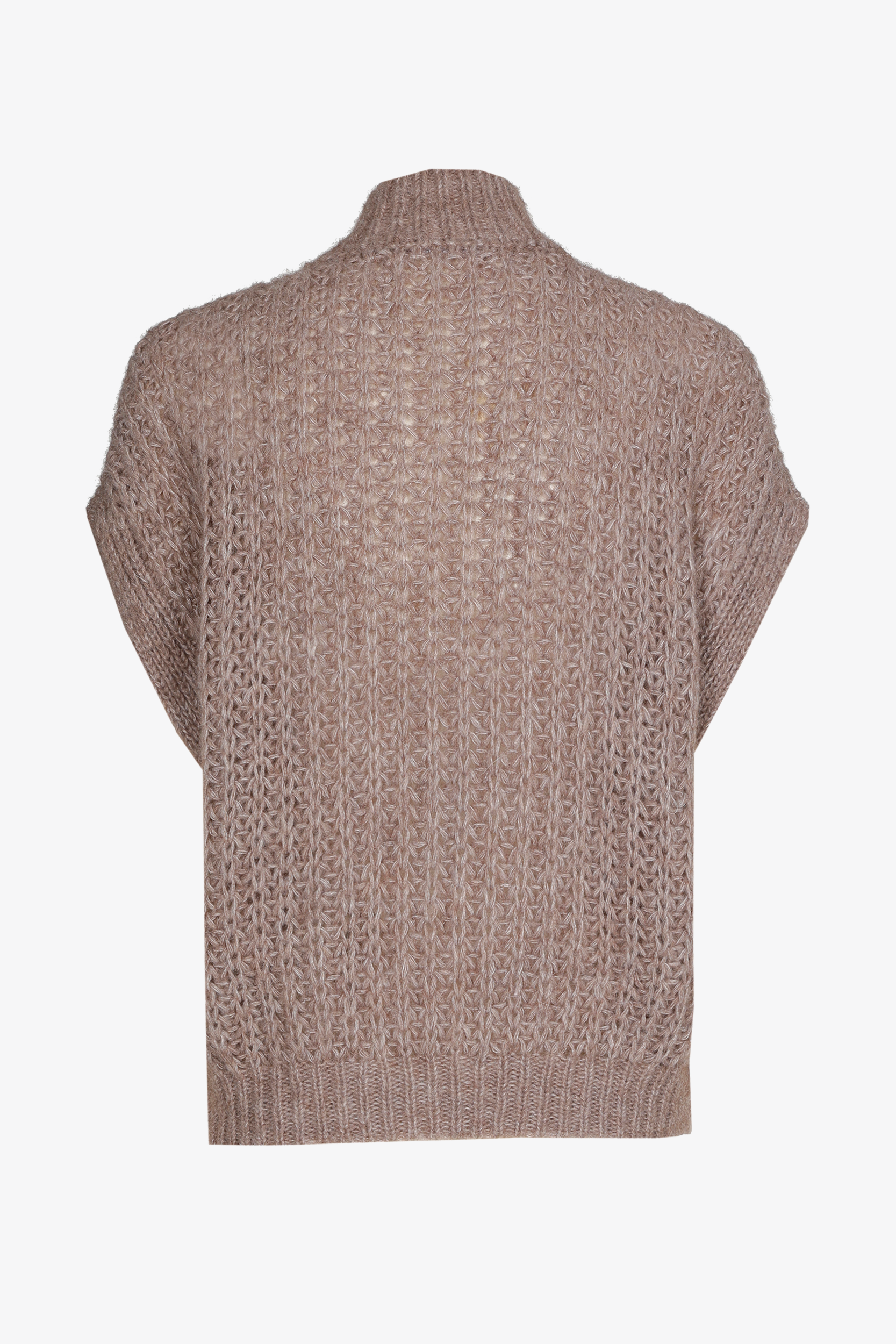 Gebreid vest met knopen