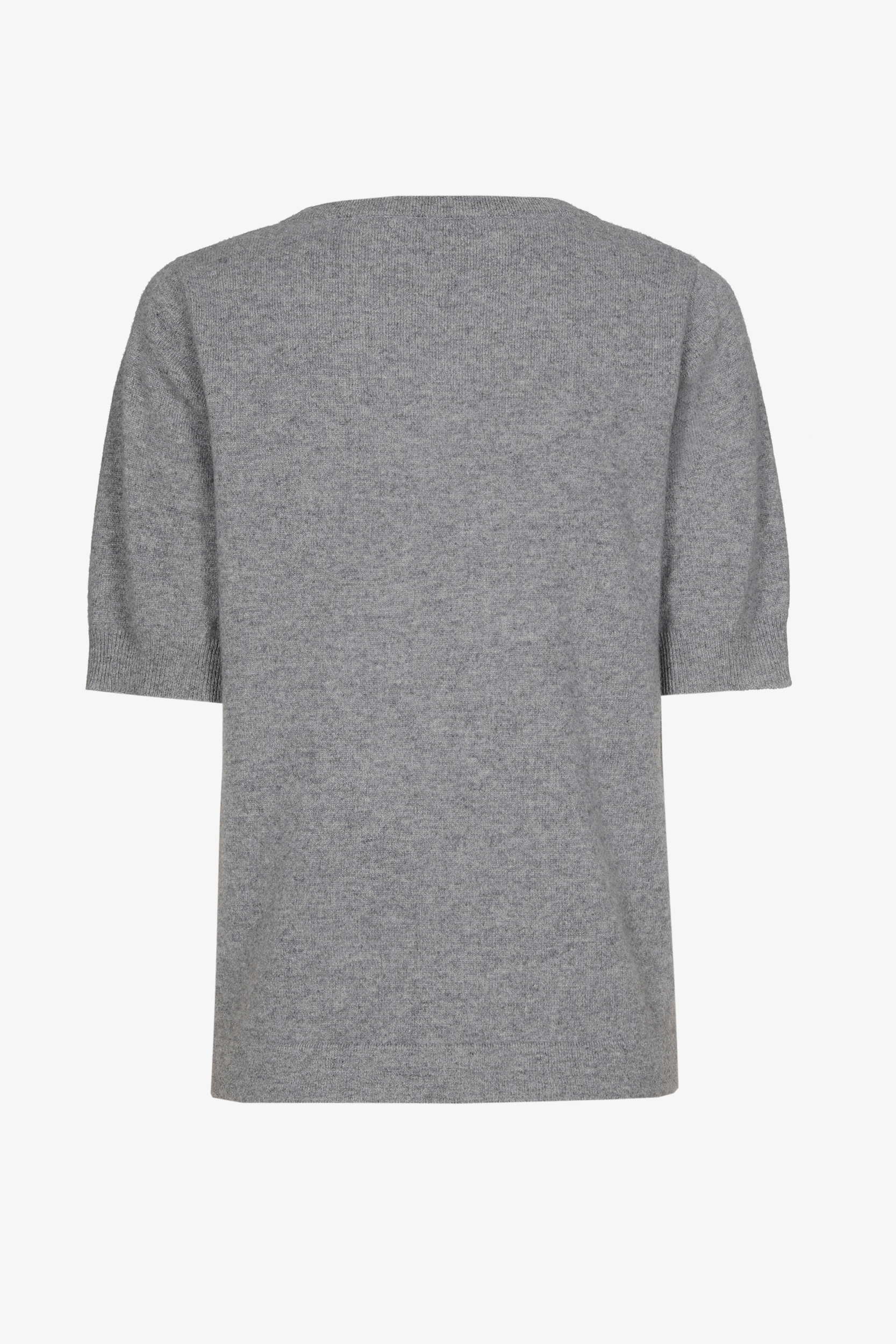 Cashmere trui met korte mouwen