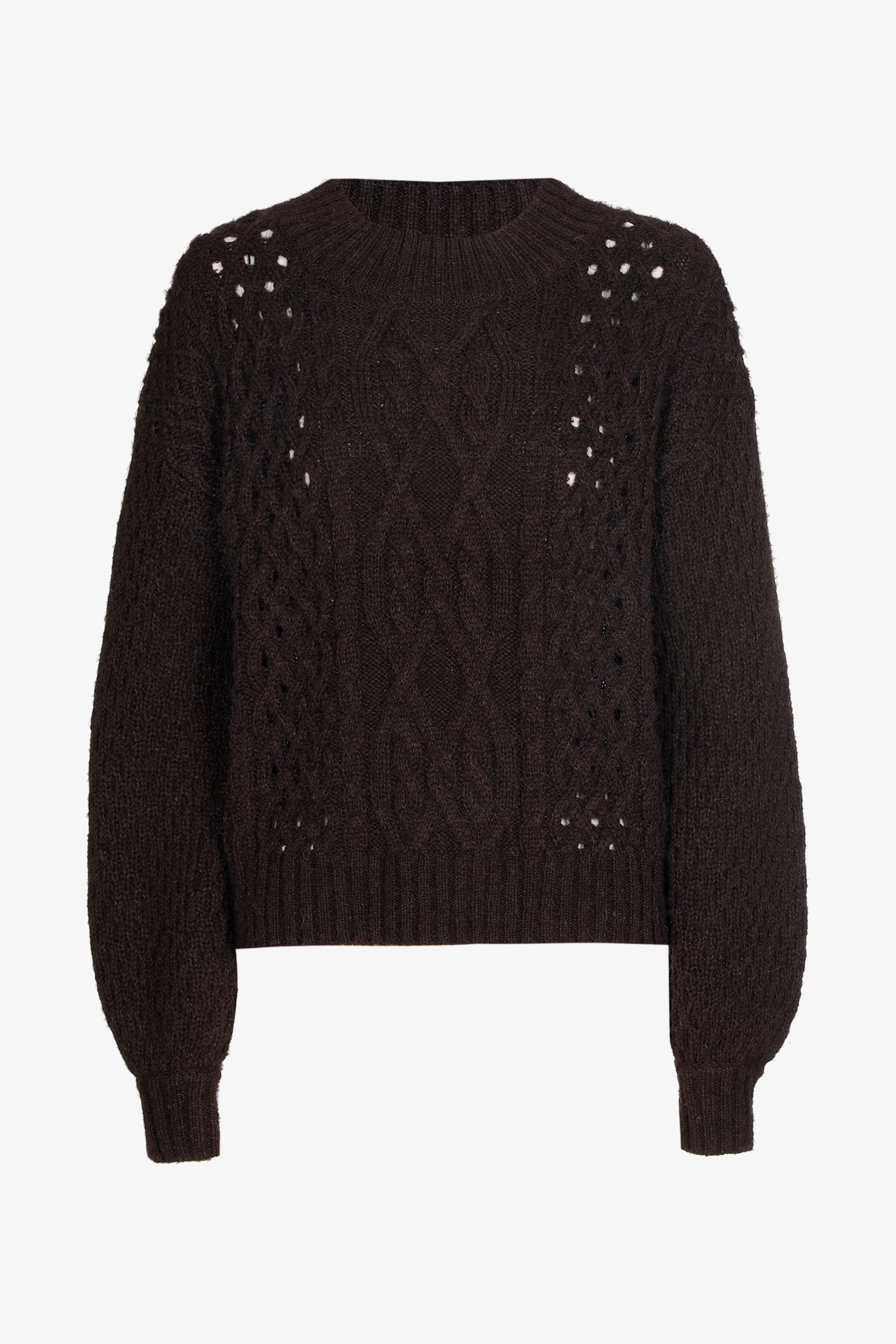 Kabeltrui met mohair