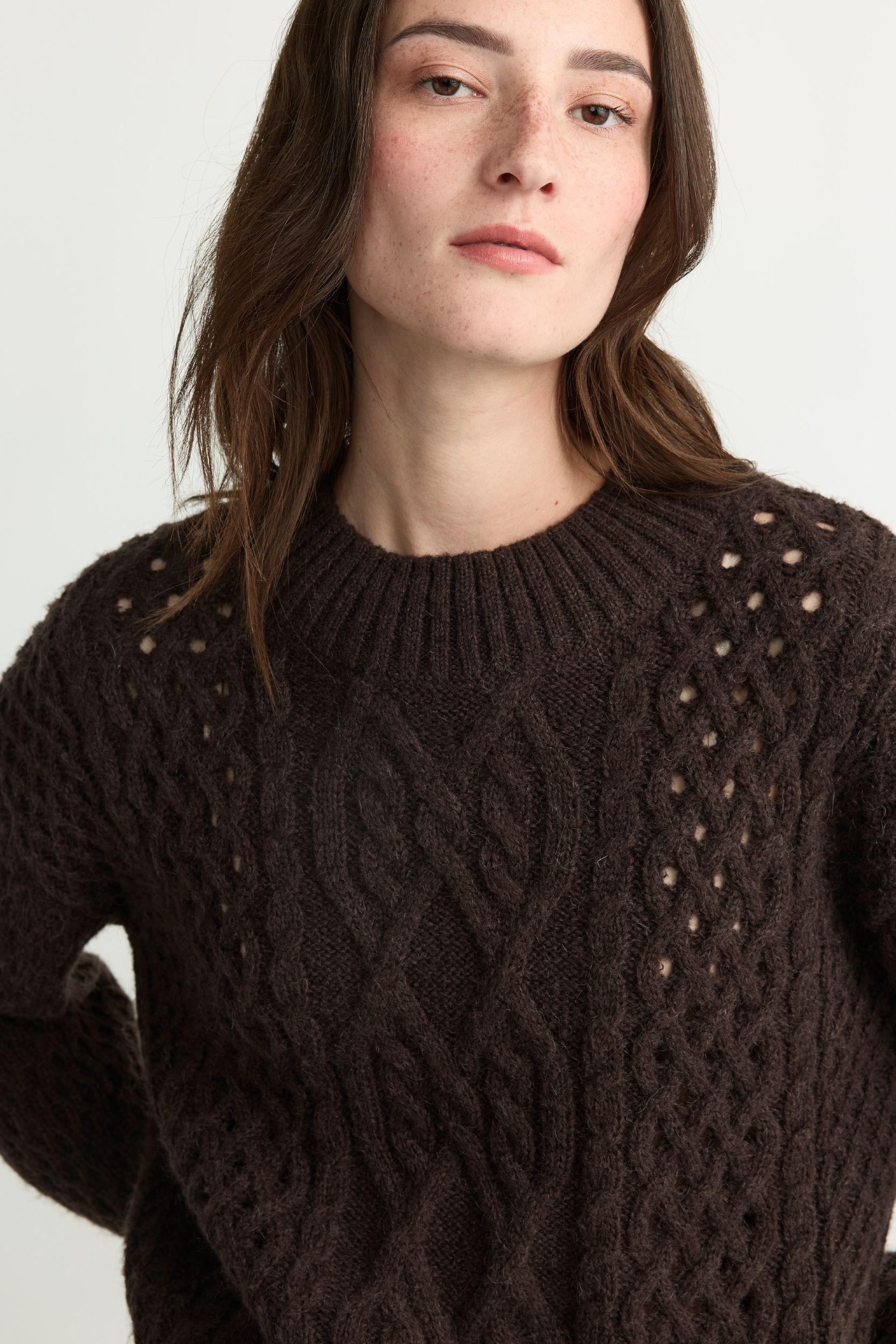 Kabeltrui met mohair