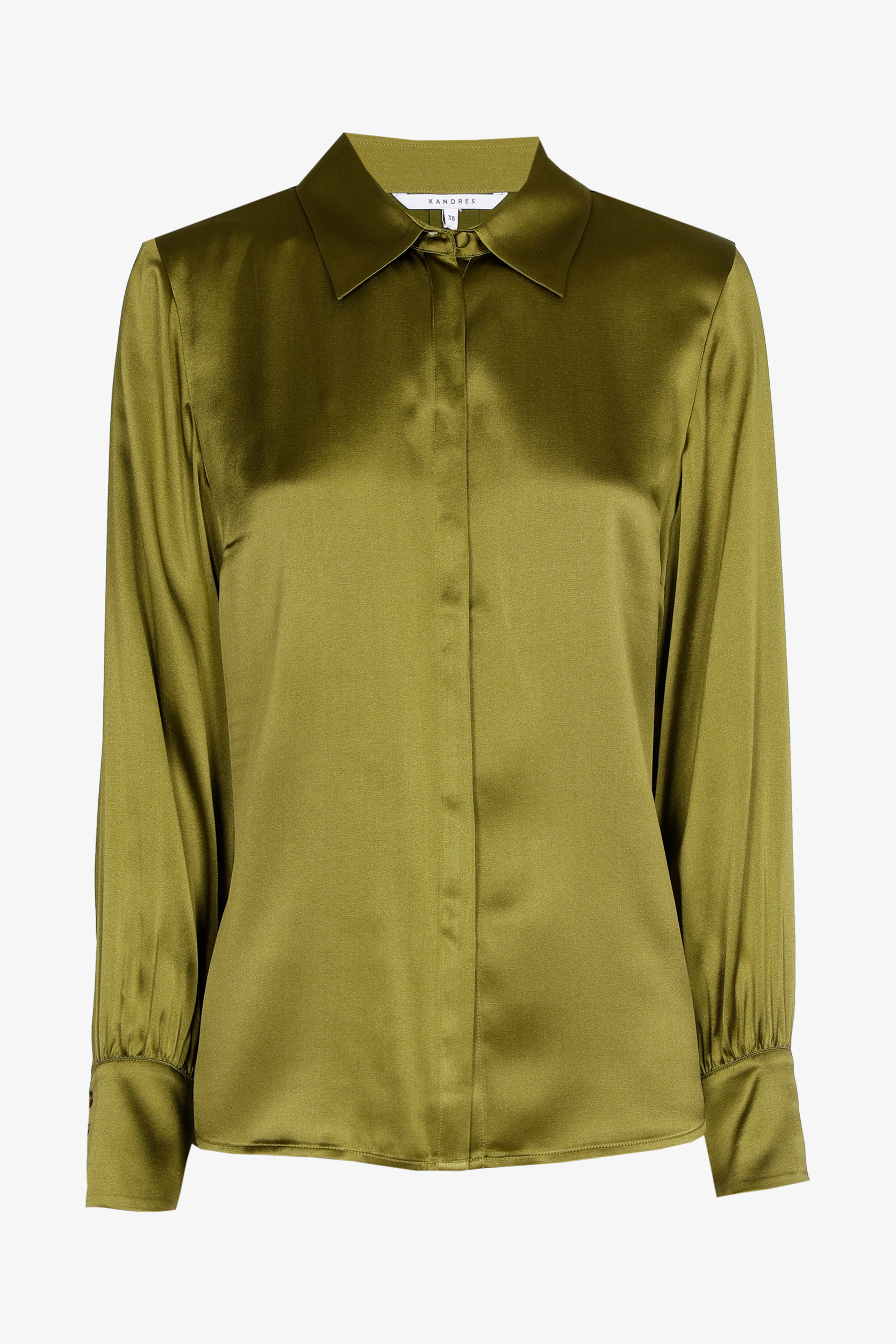 Klassieke hemdblouse in zijde