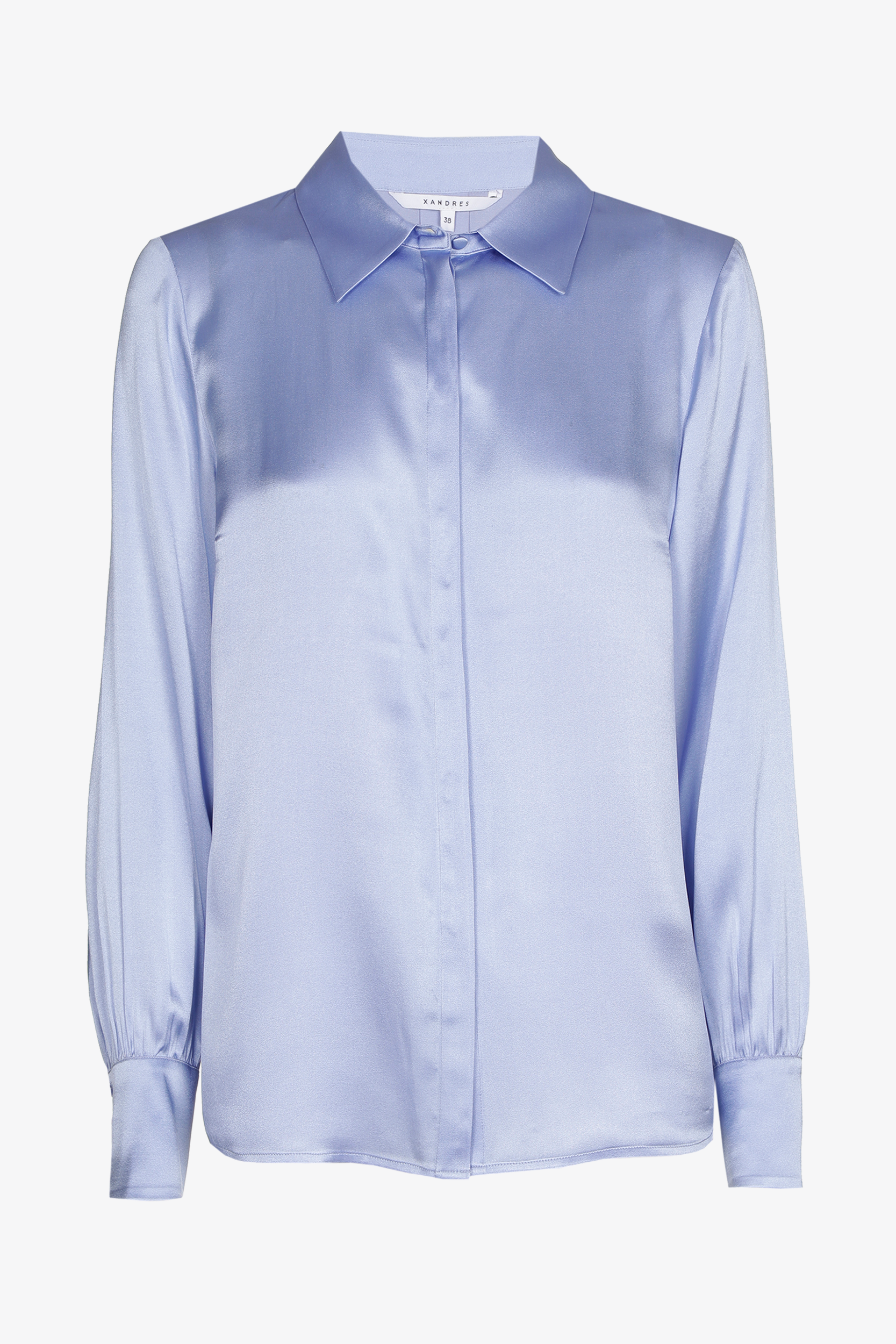 Klassieke hemdblouse in zijde