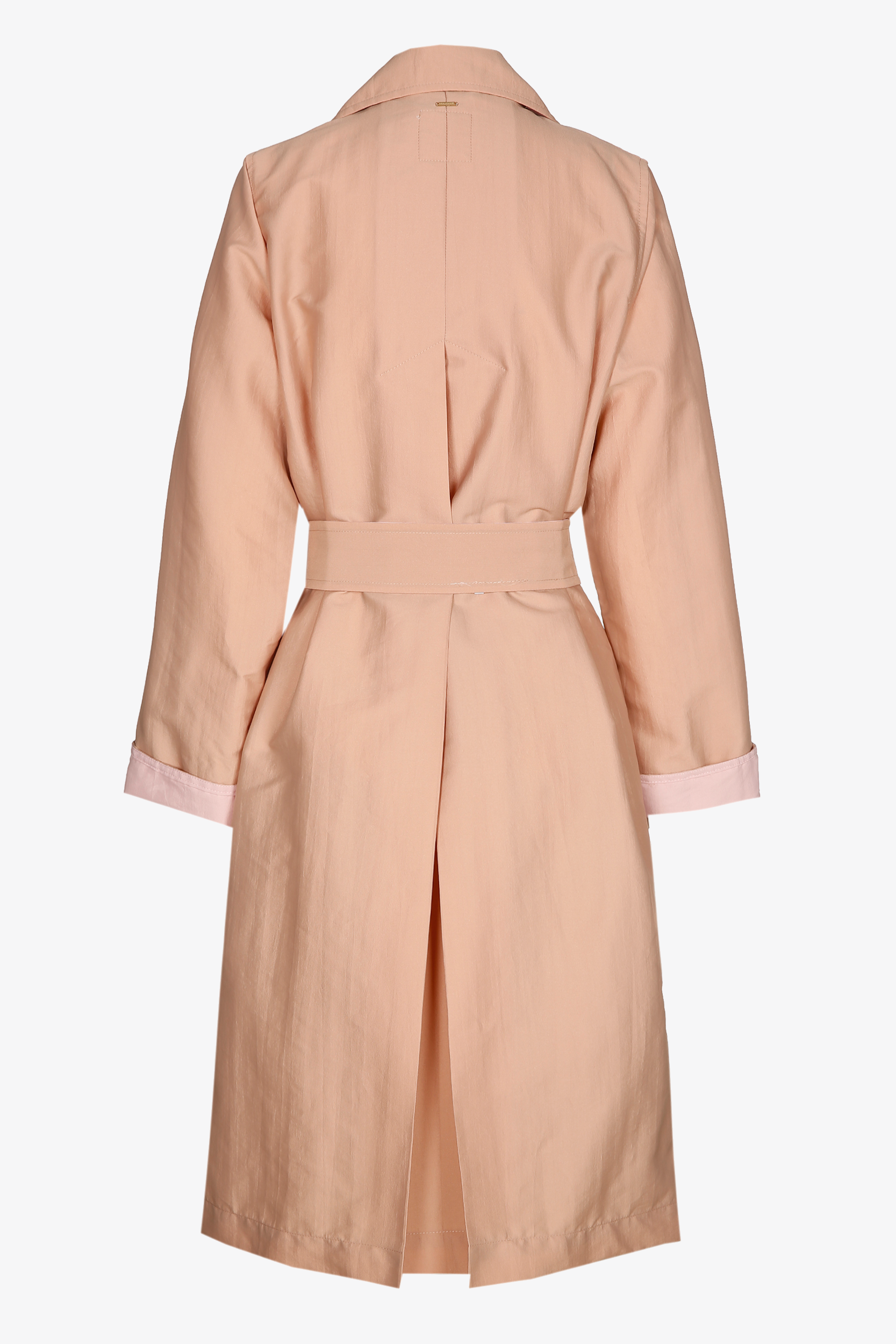 Trench coat with waist belt