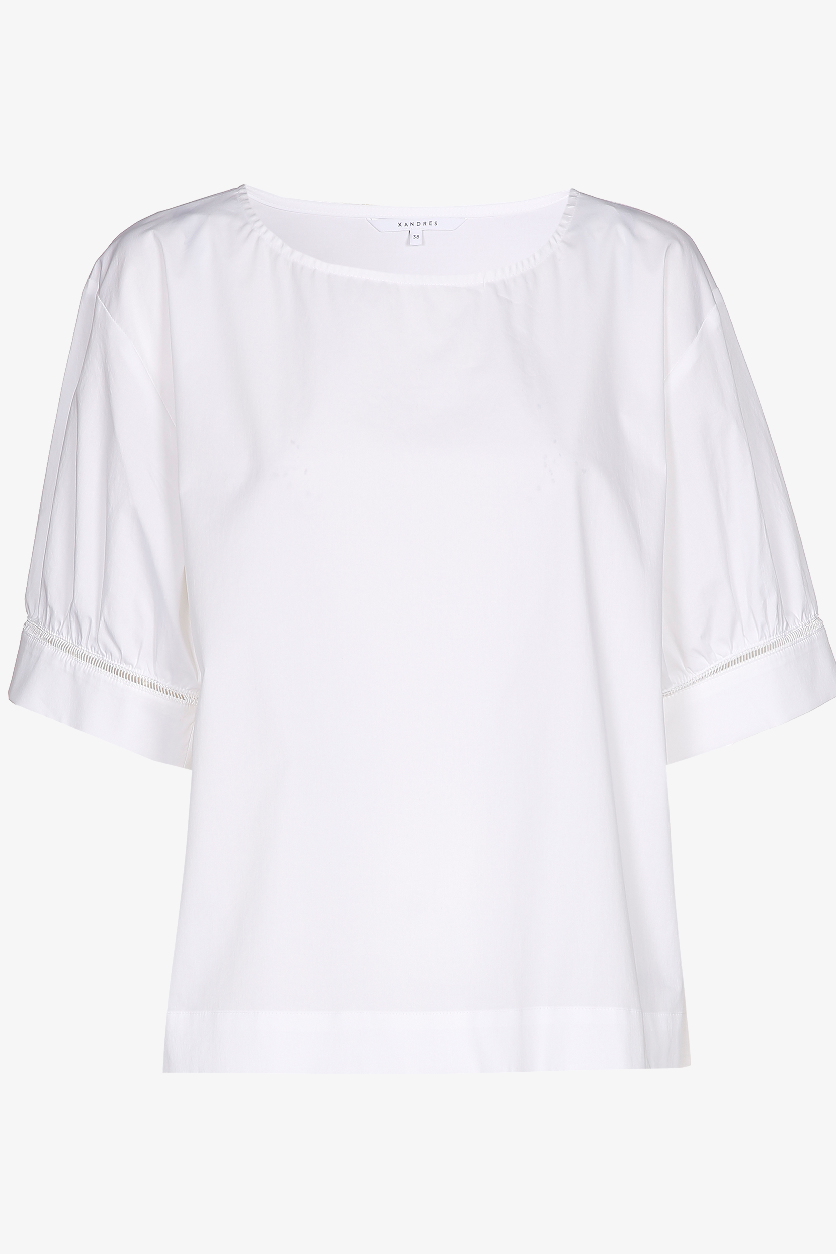 Oversized blouse with short sleeves