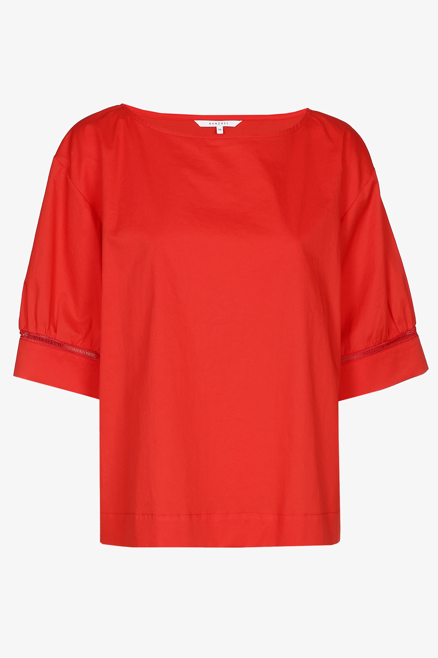Oversized blouse with short sleeves