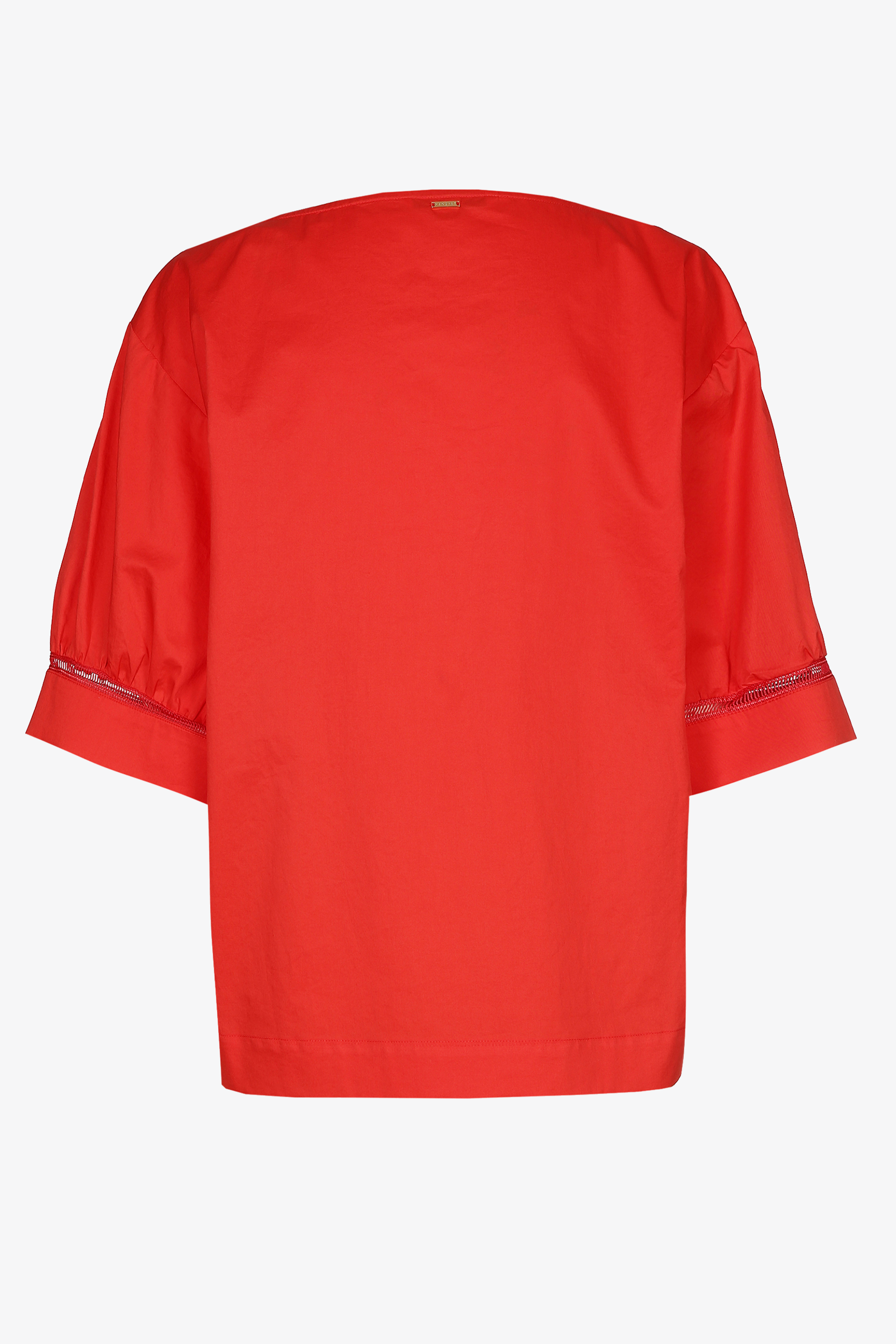 Oversized blouse with short sleeves