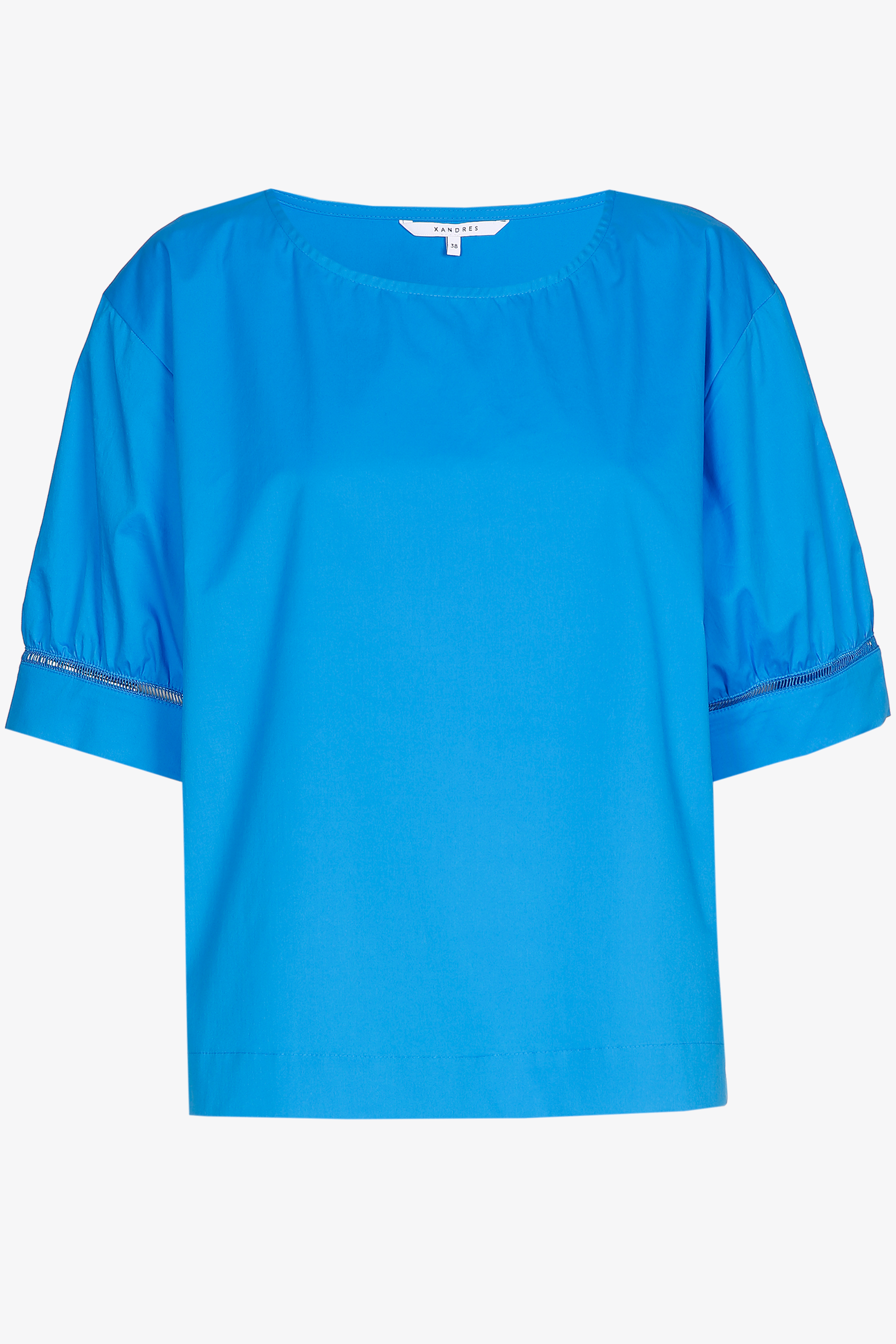 Oversized blouse with short sleeves